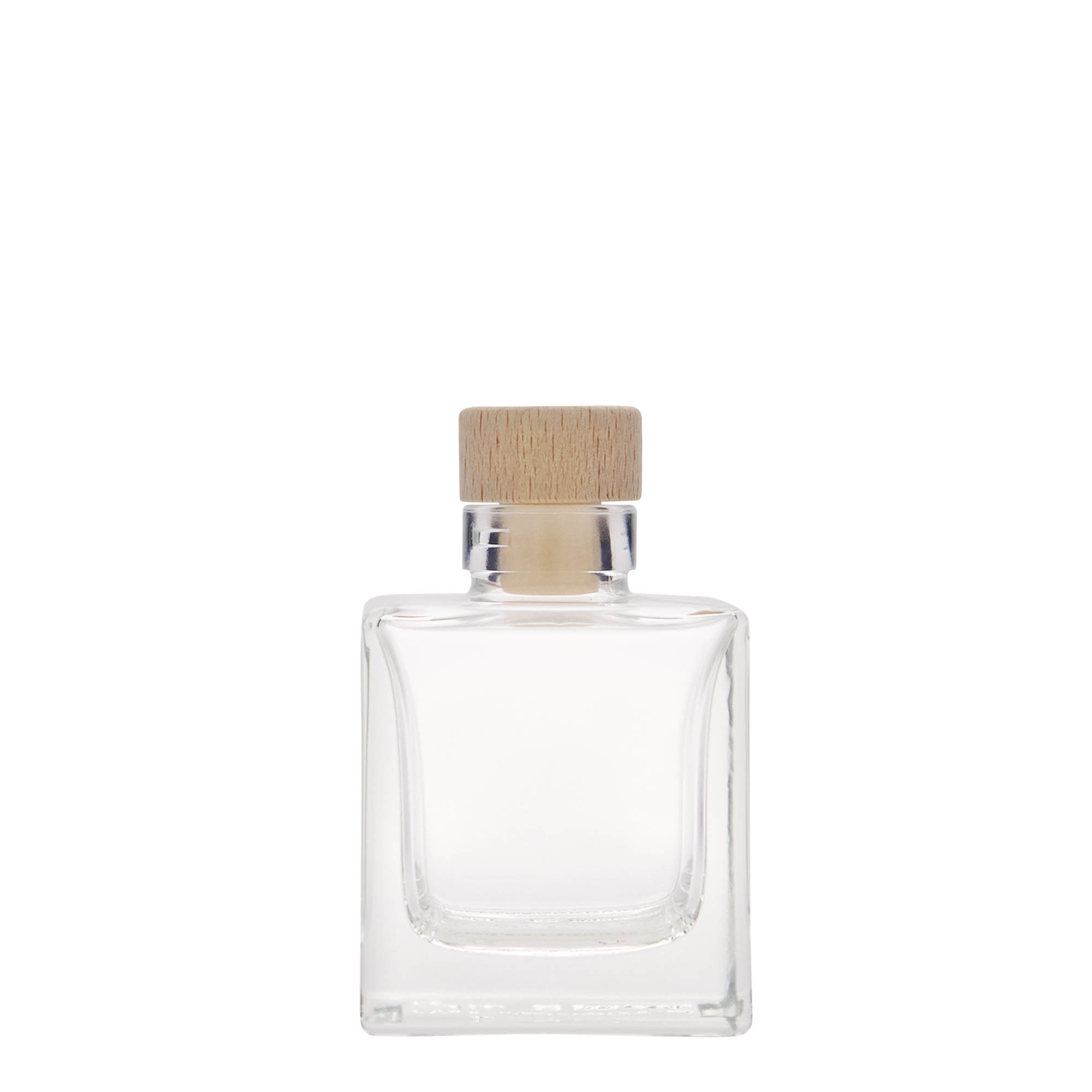 Shishe qelqi 100 ml 'Cube', katrore, gojë: kork Shishe qelqi 100 ml 'Cube', katrore, gojë: kork