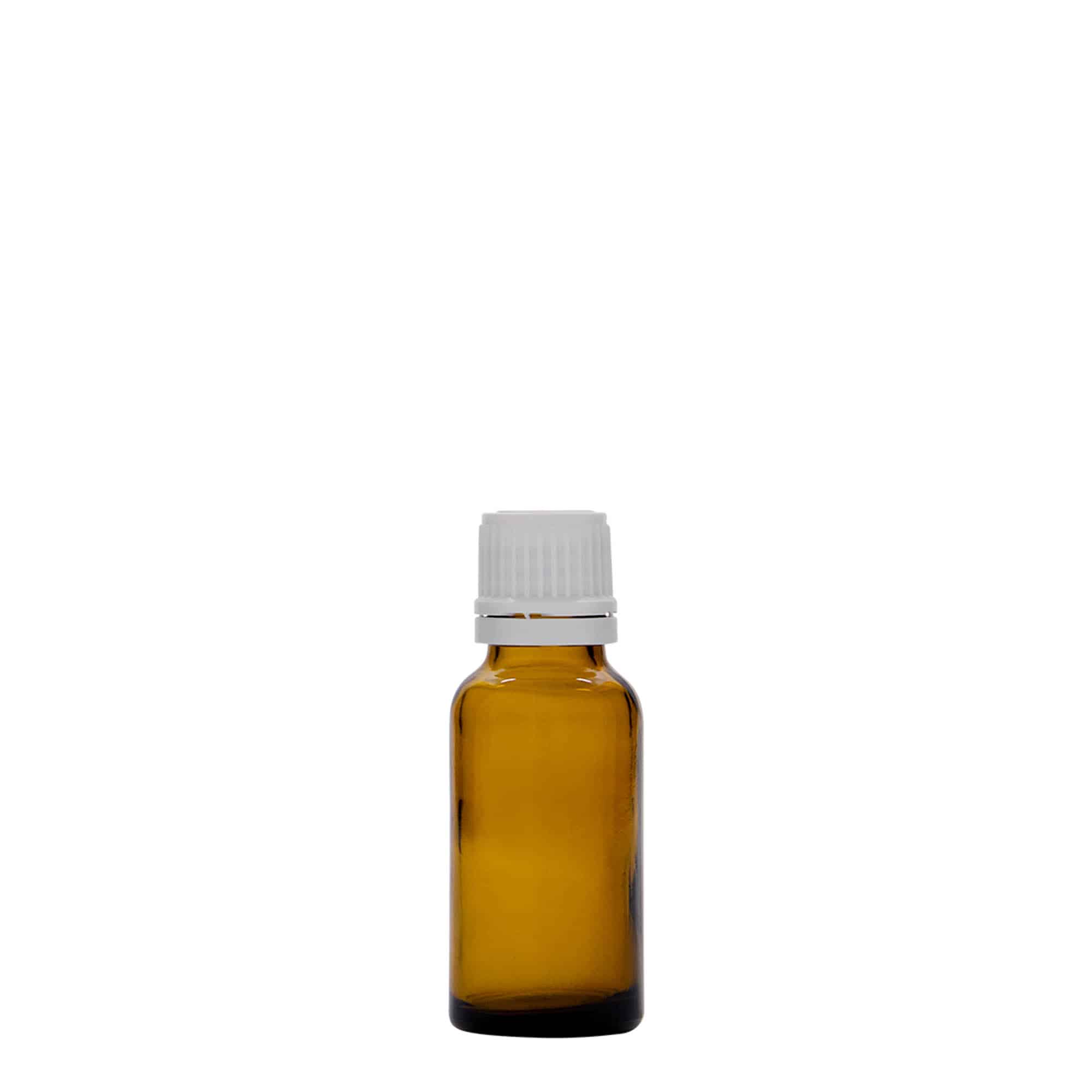 20 ml shishe mjekësore, qelq kafe, gojë: DIN 18