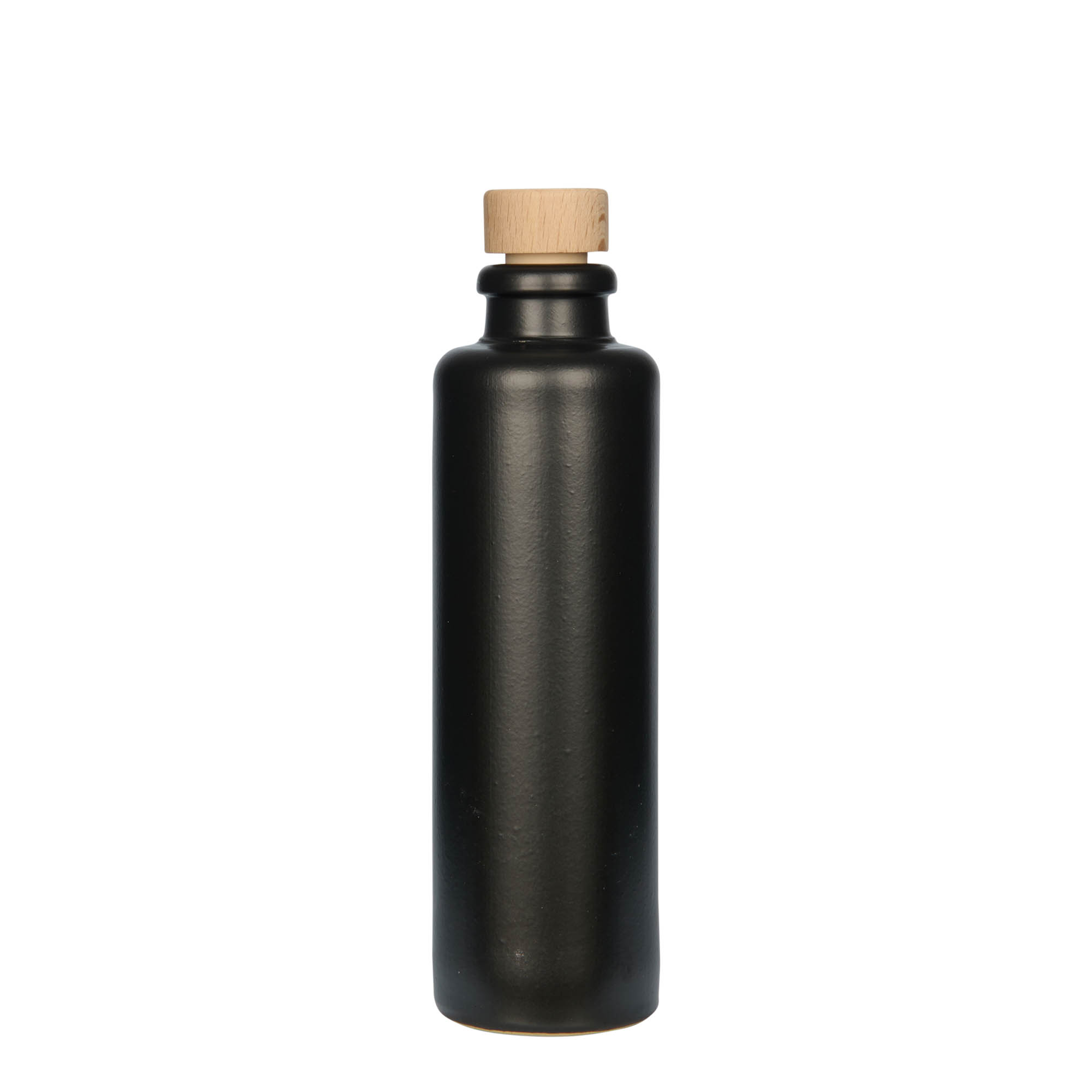 200 ml krua me ton, qeramikë, e zezë, gojë: kork