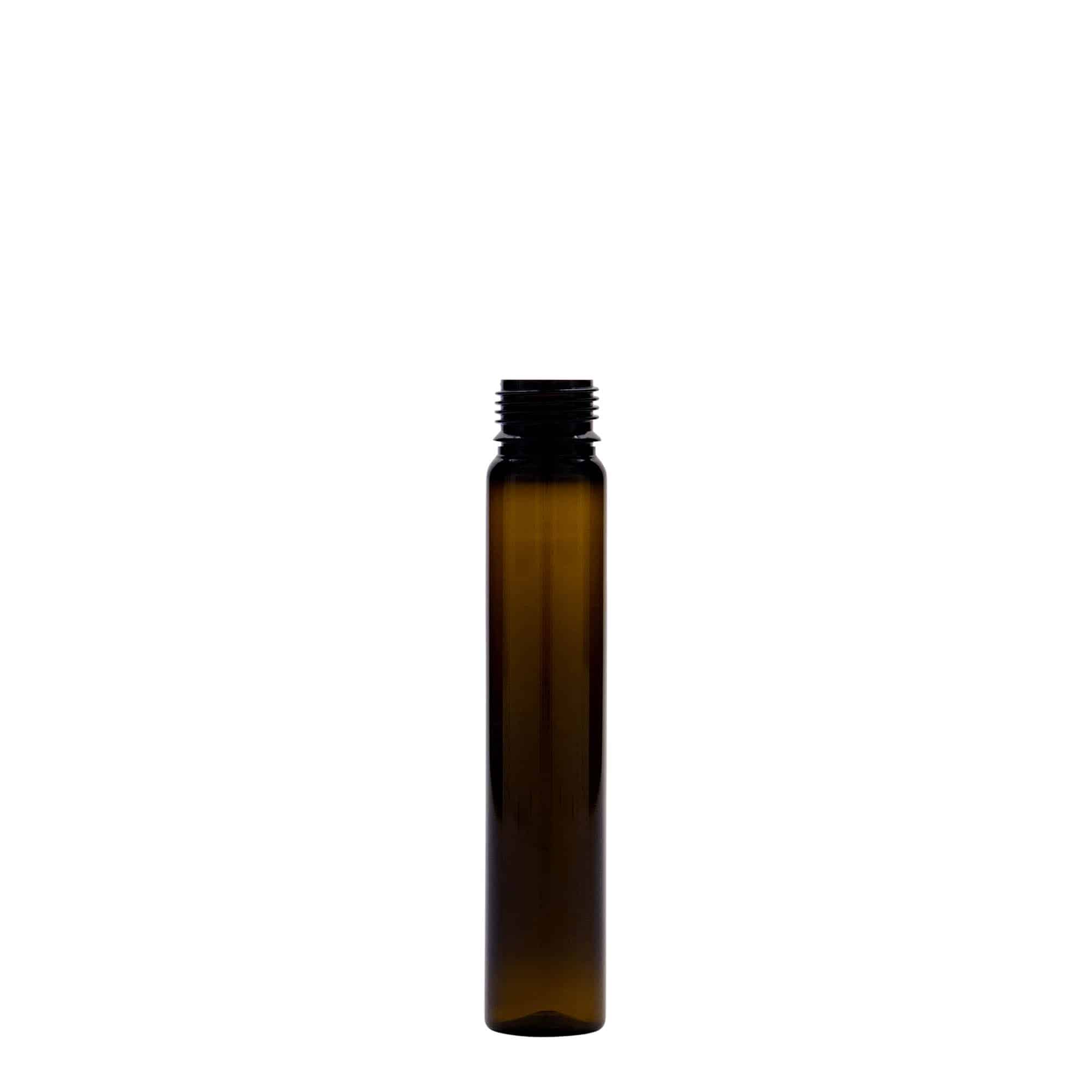 25 ml tubë PET, plastikë, kafe, hapje: kapak me vidë