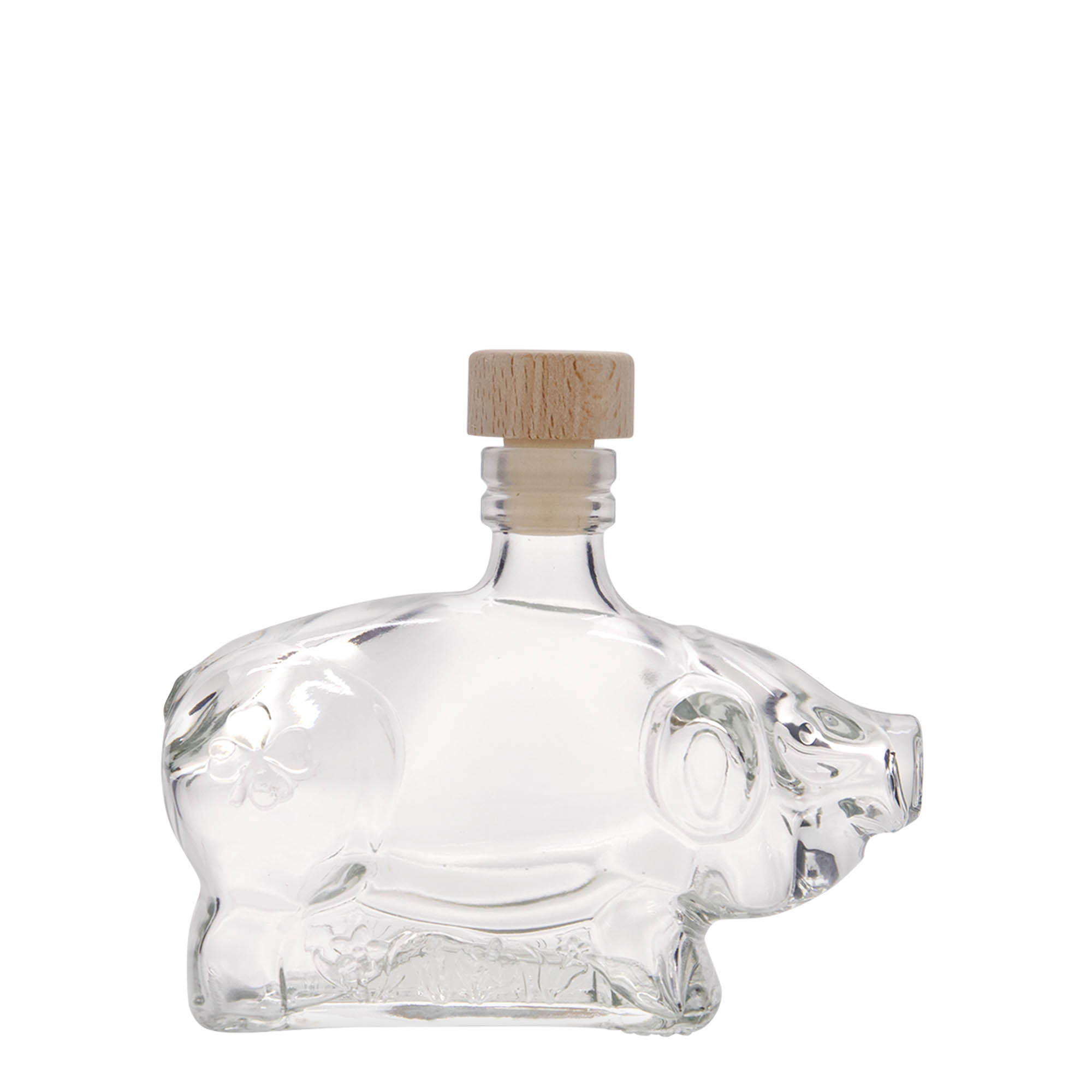 200 ml shishe qelqi 'Derrkuc i fatit', Hapur: Korek