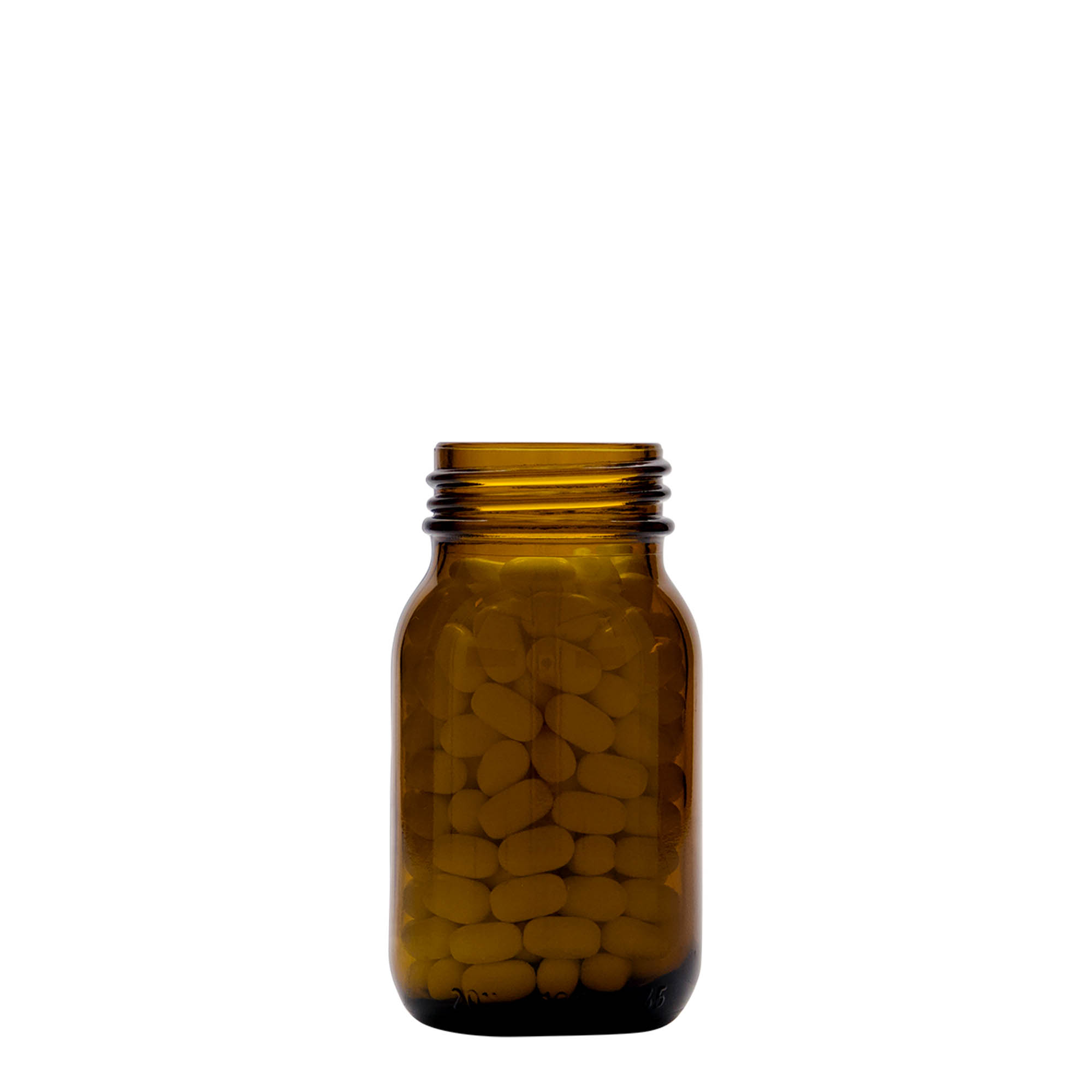 100 ml gotë me qafë të gjerë, kafe, hapja: DIN 40