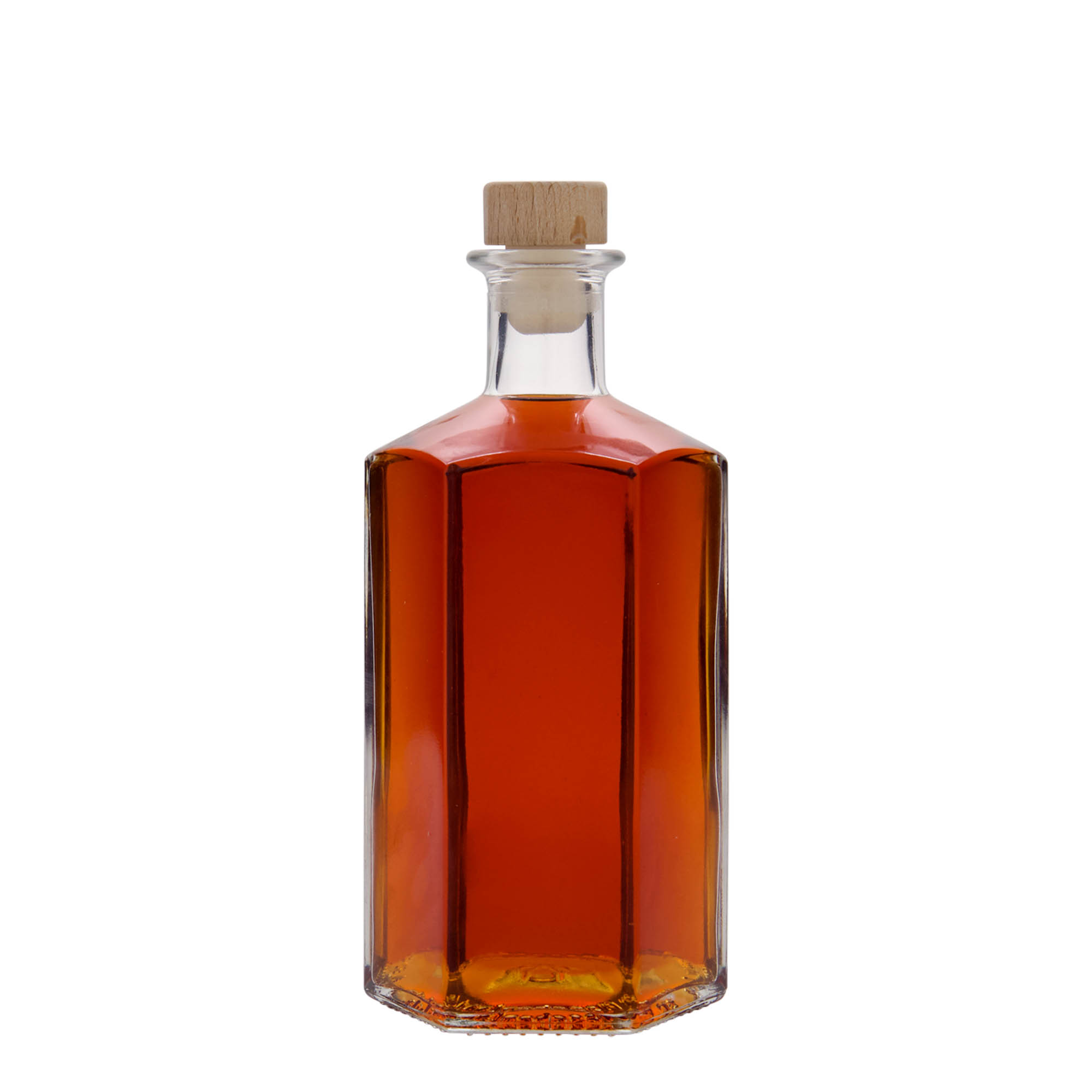 Shishe qelqi 500 ml Farmacisti 'Jimmy', gjashtëkëndëshe, gojë: Kork Shishe qelqi 500 ml Farmacisti 'Jimmy', gjashtëkëndëshe, gojë: Kork