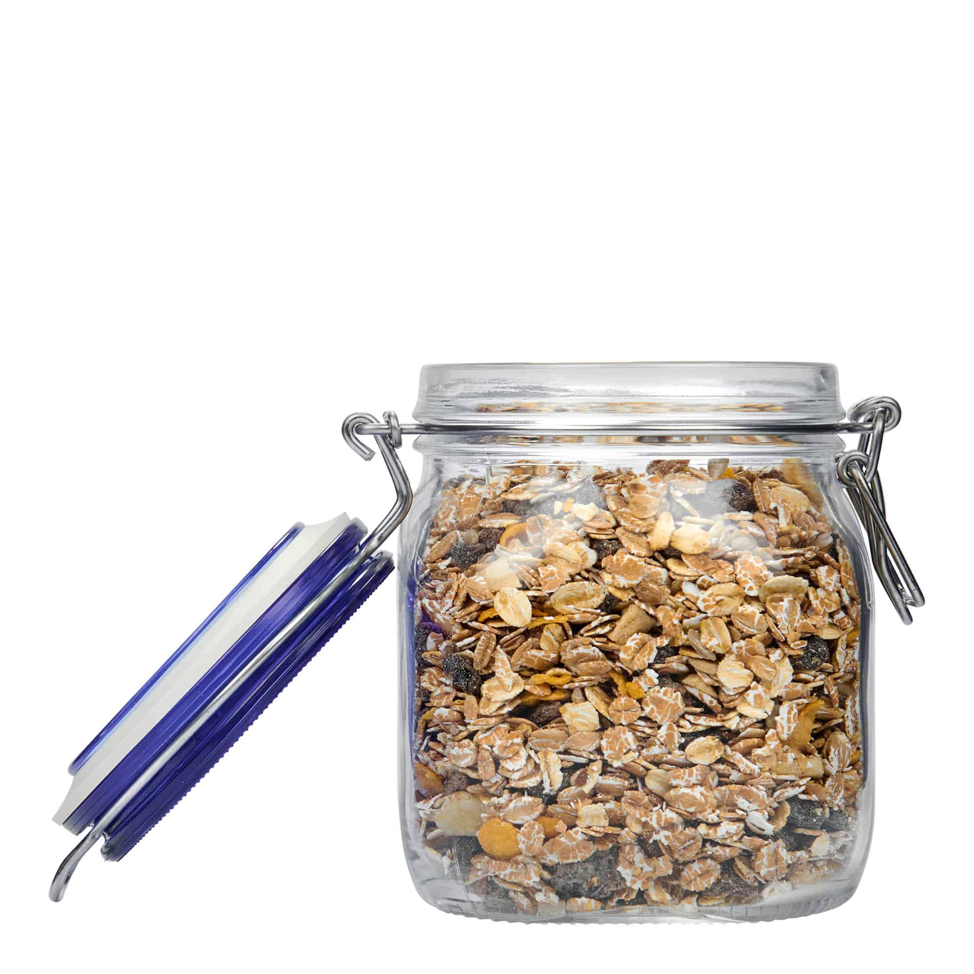 750 ml kavanoz me kapak me tel 'Fido' Blue Top, katror, hapje: mbyllje me kapak me tel 750 ml kavanoz me kapak me tel 'Fido' Blue Top, katror, hapje: mbyllje me kapak me tel