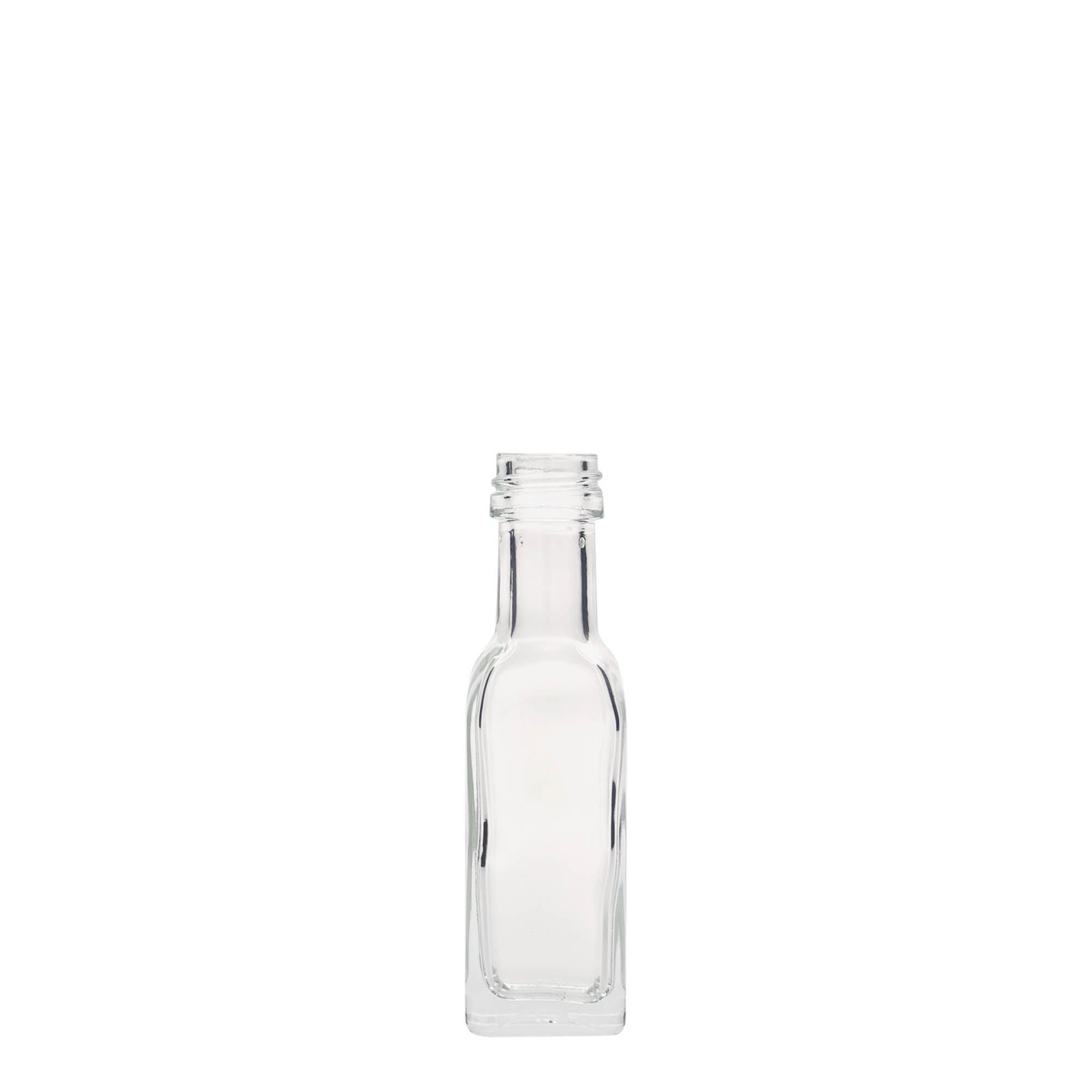 Shishe qelqi 20 ml 'Marasca', katrore, gojë: PP 18 Shishe qelqi 20 ml 'Marasca', katrore, gojë: PP 18