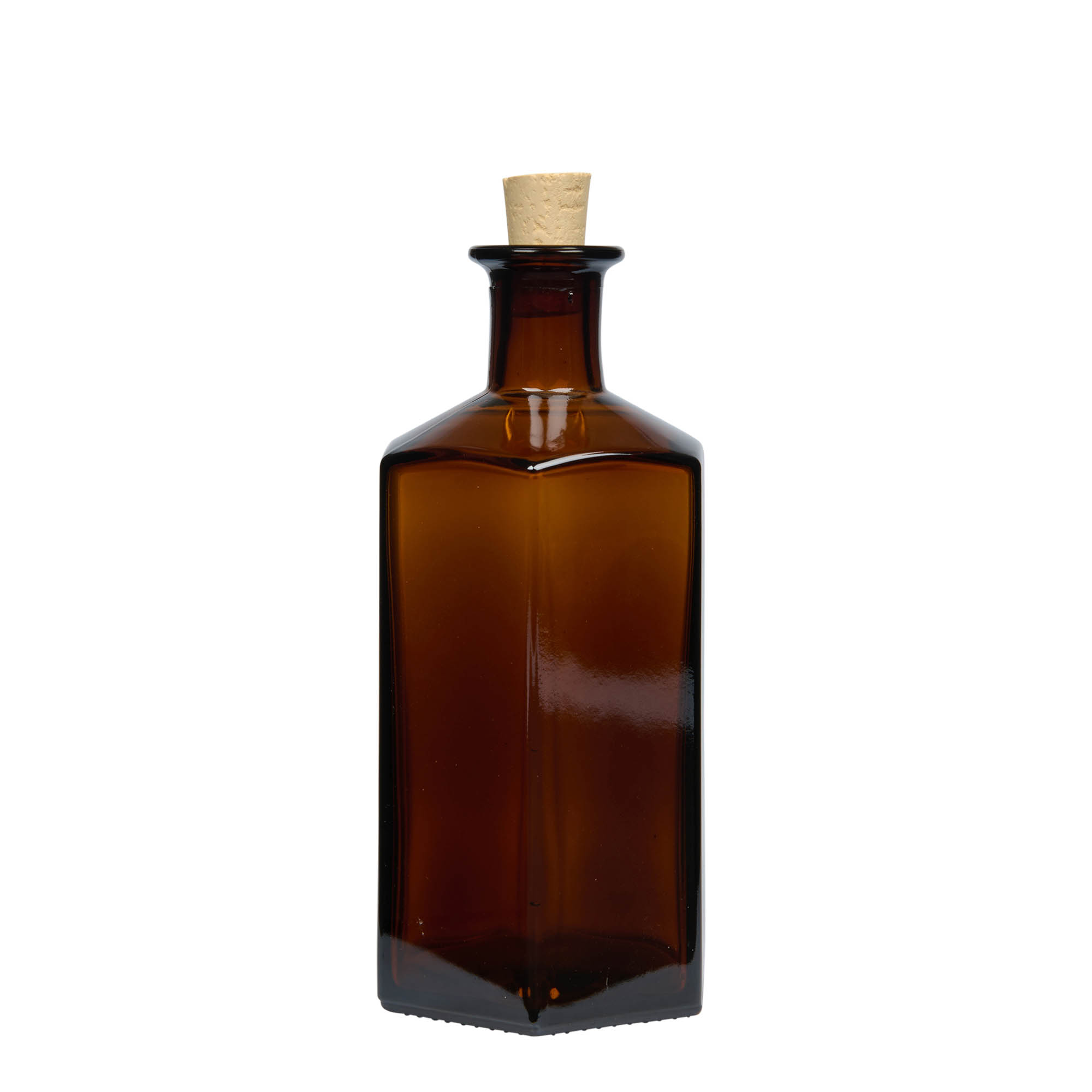 Shishe qelqi 500 ml Farmacist 'Jimmy', gjashtëkëndëshe, kafe, gojë: kork Shishe qelqi 500 ml Farmacist 'Jimmy', gjashtëkëndëshe, kafe, gojë: kork