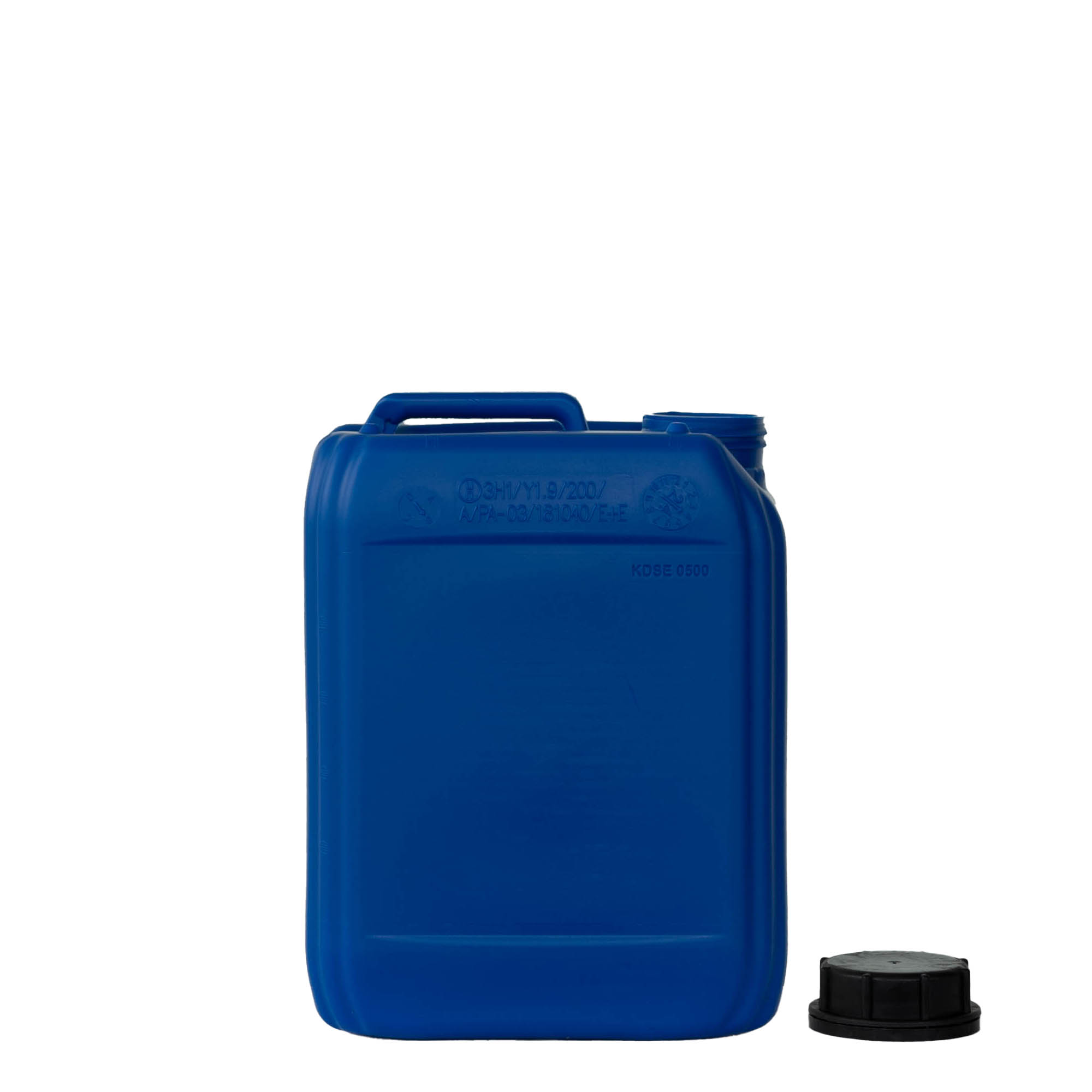 5 l kanister, drejtkëndor, plastik HDPE, blu, gojë: ND 55 5 l kanister, drejtkëndor, plastik HDPE, blu, gojë: ND 55