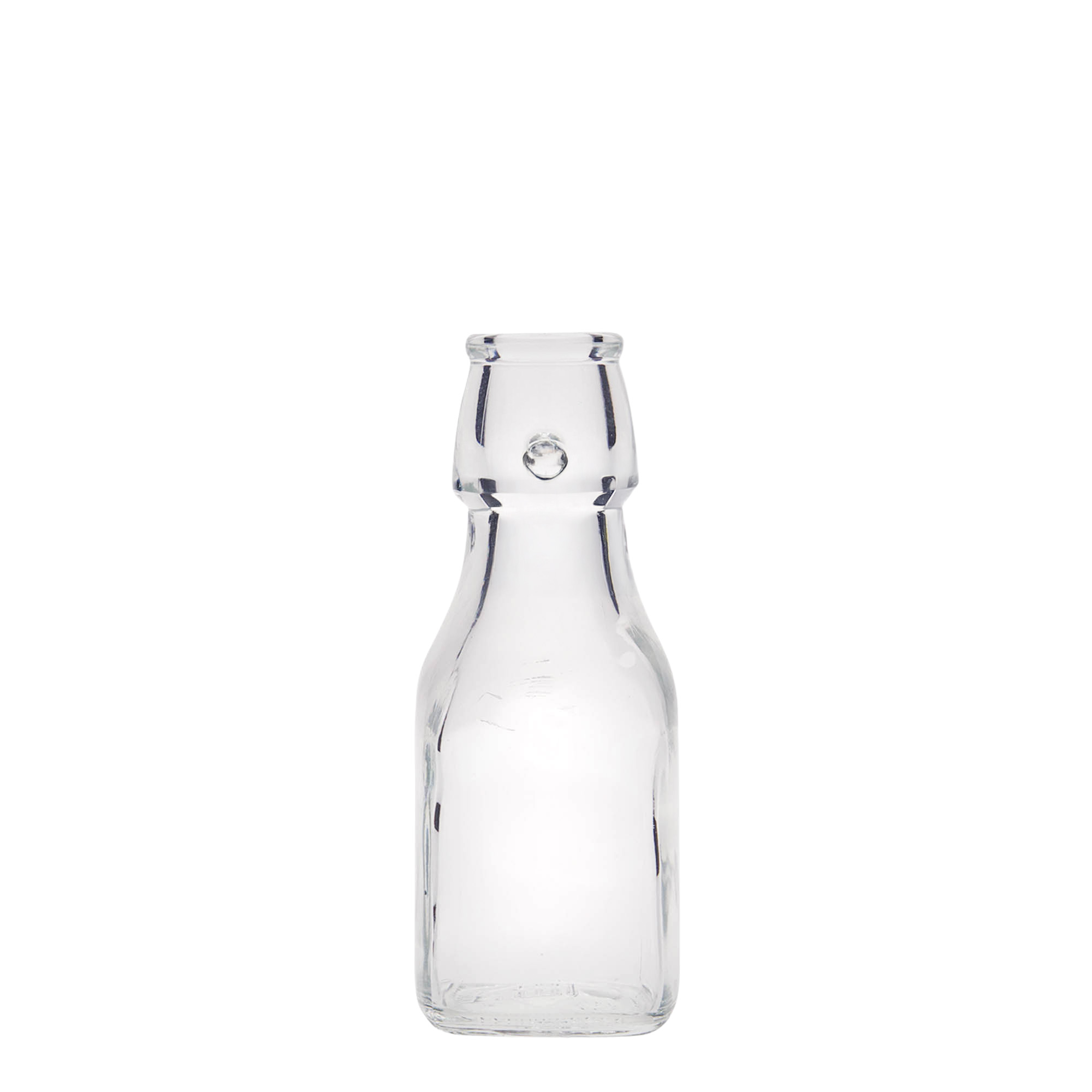 Shishe qelqi 125 ml 'Swing', katrore, hapje: kapëse me shkop Shishe qelqi 125 ml 'Swing', katrore, hapje: kapëse me shkop