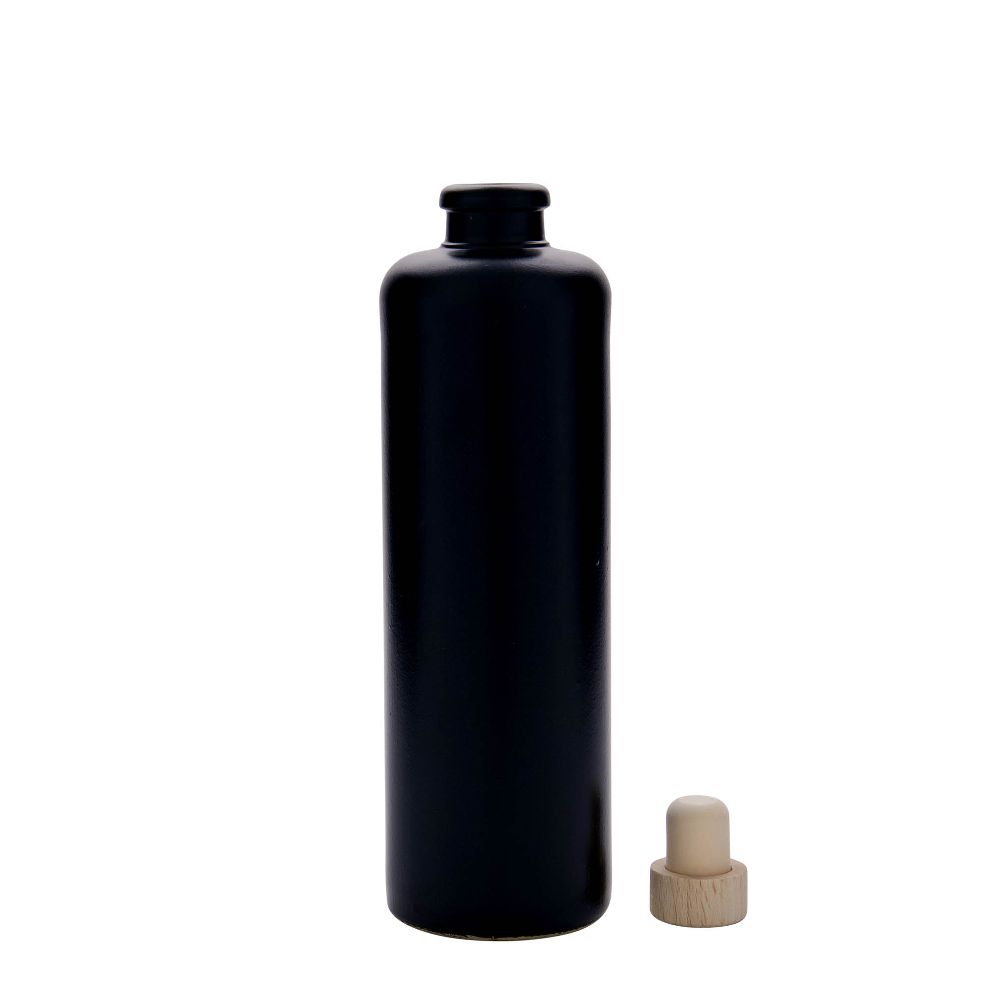 500 ml krua qeramike, qeramikë guri, e zezë, gojë: kork 500 ml krua qeramike, qeramikë guri, e zezë, gojë: kork