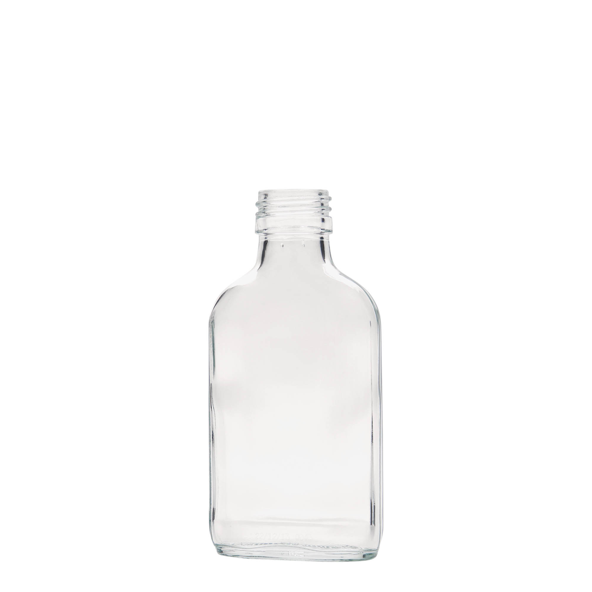 Shishe dore 100 ml, drejtkëndëshe, xham, gojë: PP 28 Shishe dore 100 ml, drejtkëndëshe, xham, gojë: PP 28