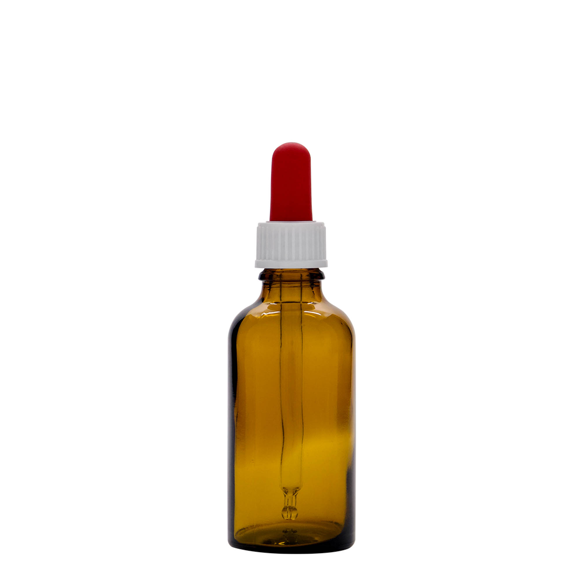 Shishe me pipetë 50 ml, mjekësore, qelq, kafe-kuqe, gojë: DIN 18