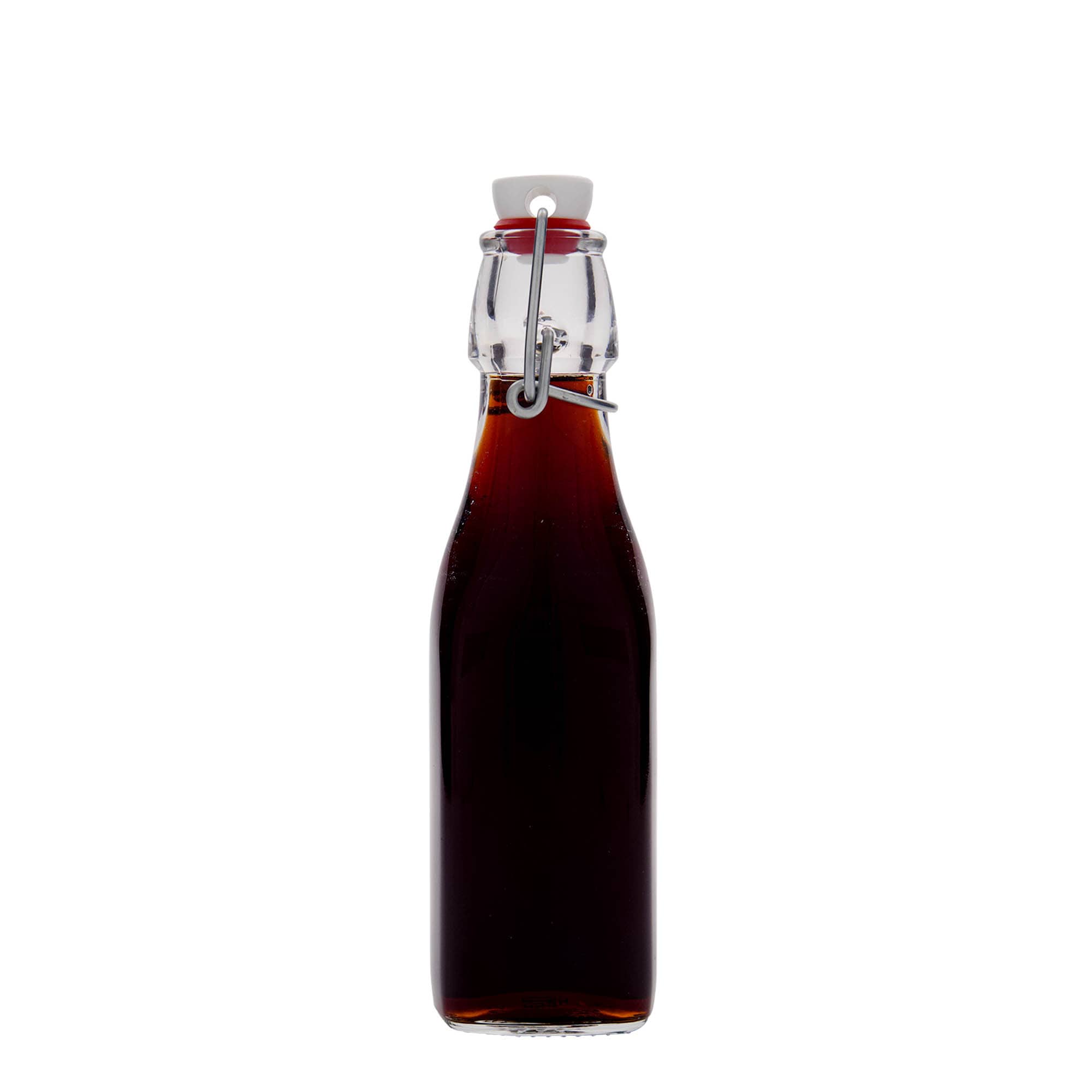 Shishe qelqi 250 ml 'Swing, katrore, gojë: kapëse me kallëp'