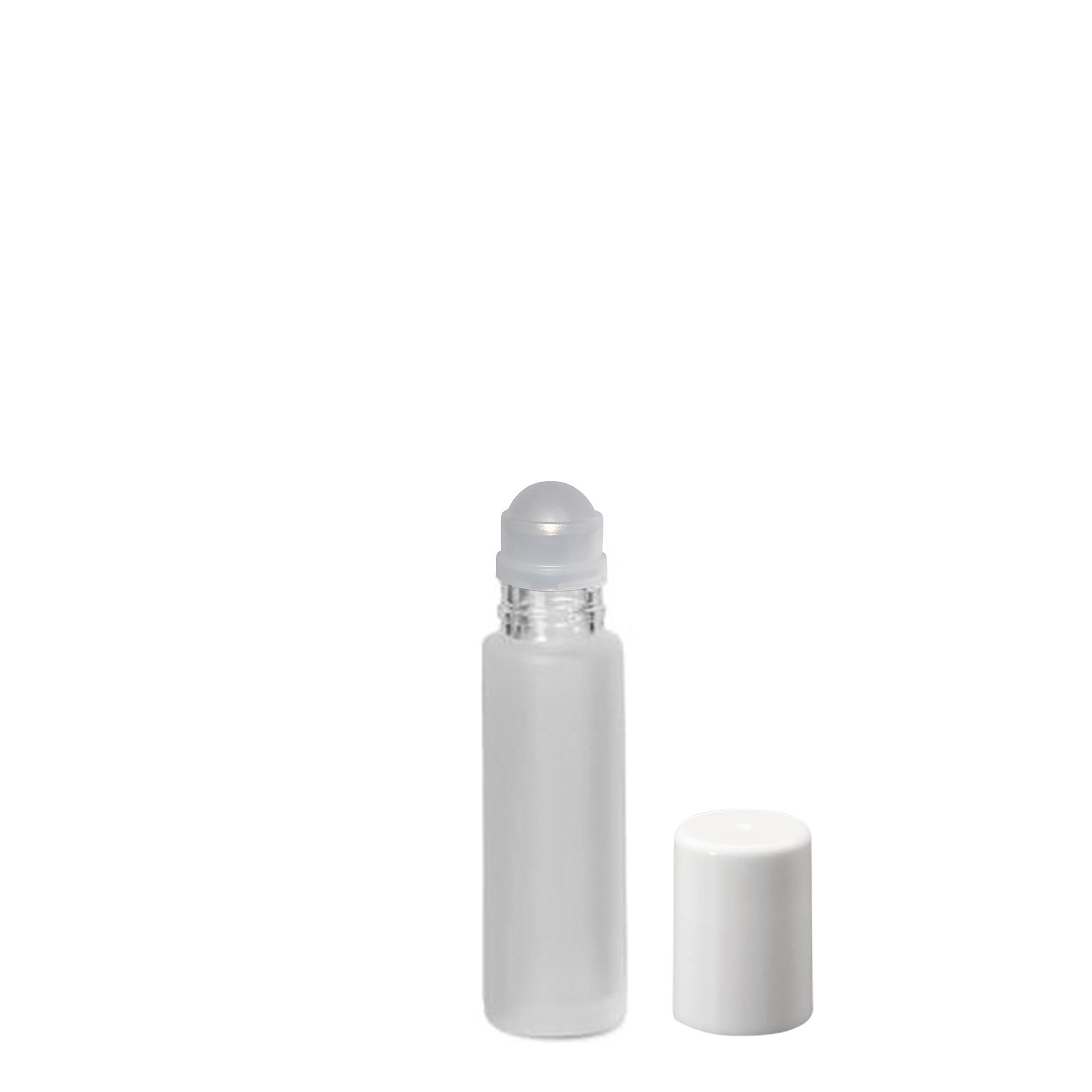 Shishe roll-on 10 ml, qelq, e ngrirë, gojë: kapak me vidë Shishe roll-on 10 ml, qelq, e ngrirë, gojë: kapak me vidë