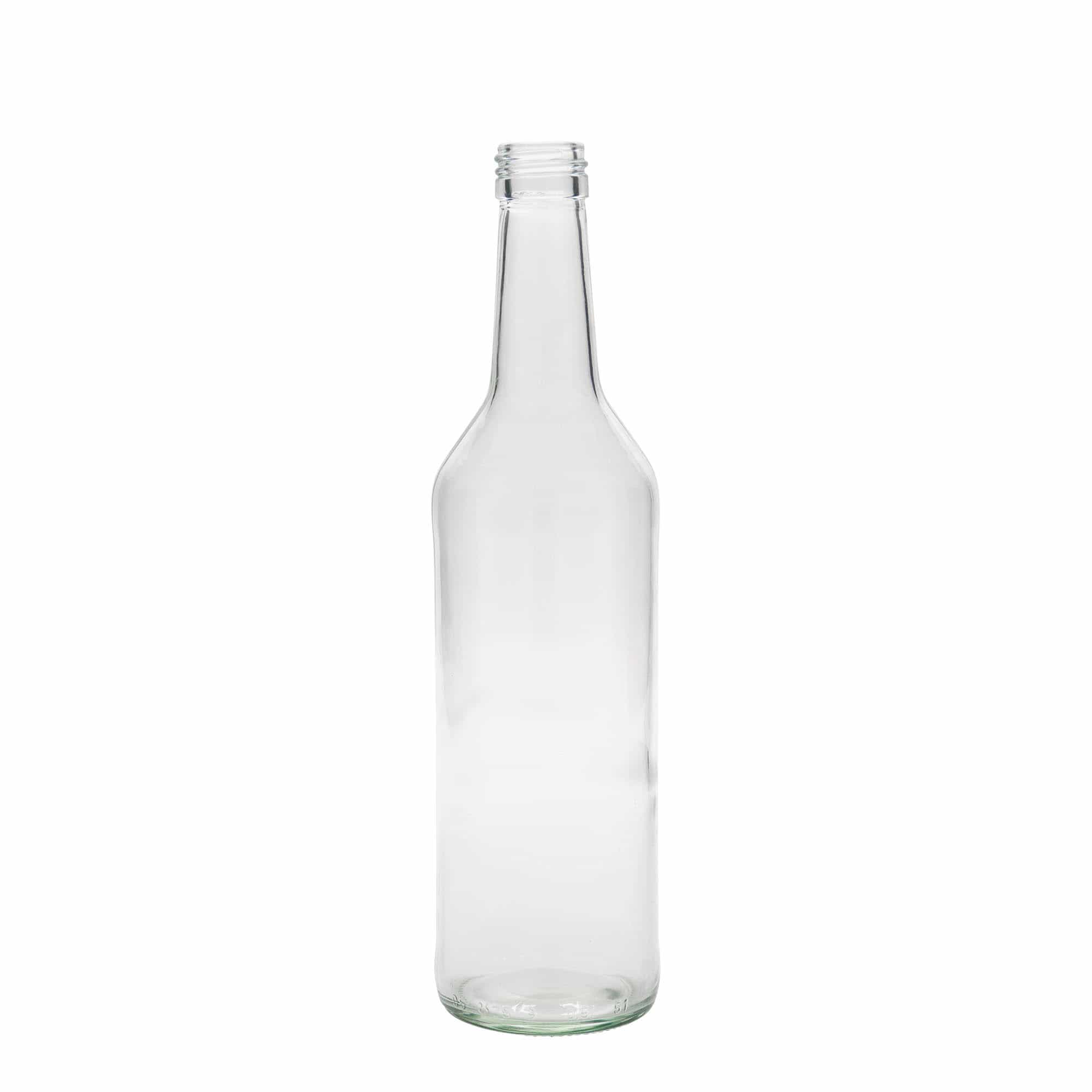 Shishe qelqi 500 ml me qafë të drejtë, gojë: PP 28