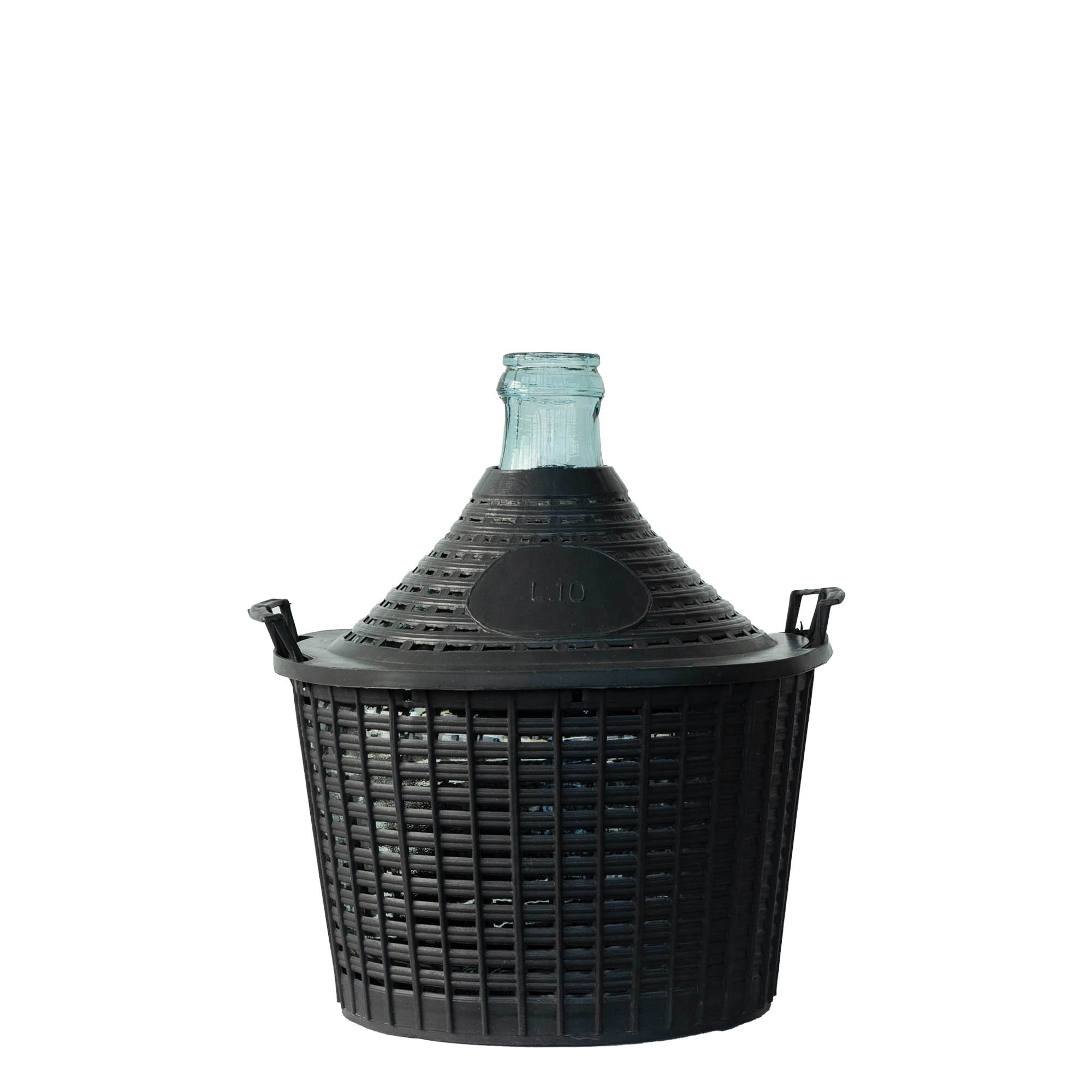 10 l shishe baloni me qafë të ngushtë, xham, gojë: kapak me mbështjellje