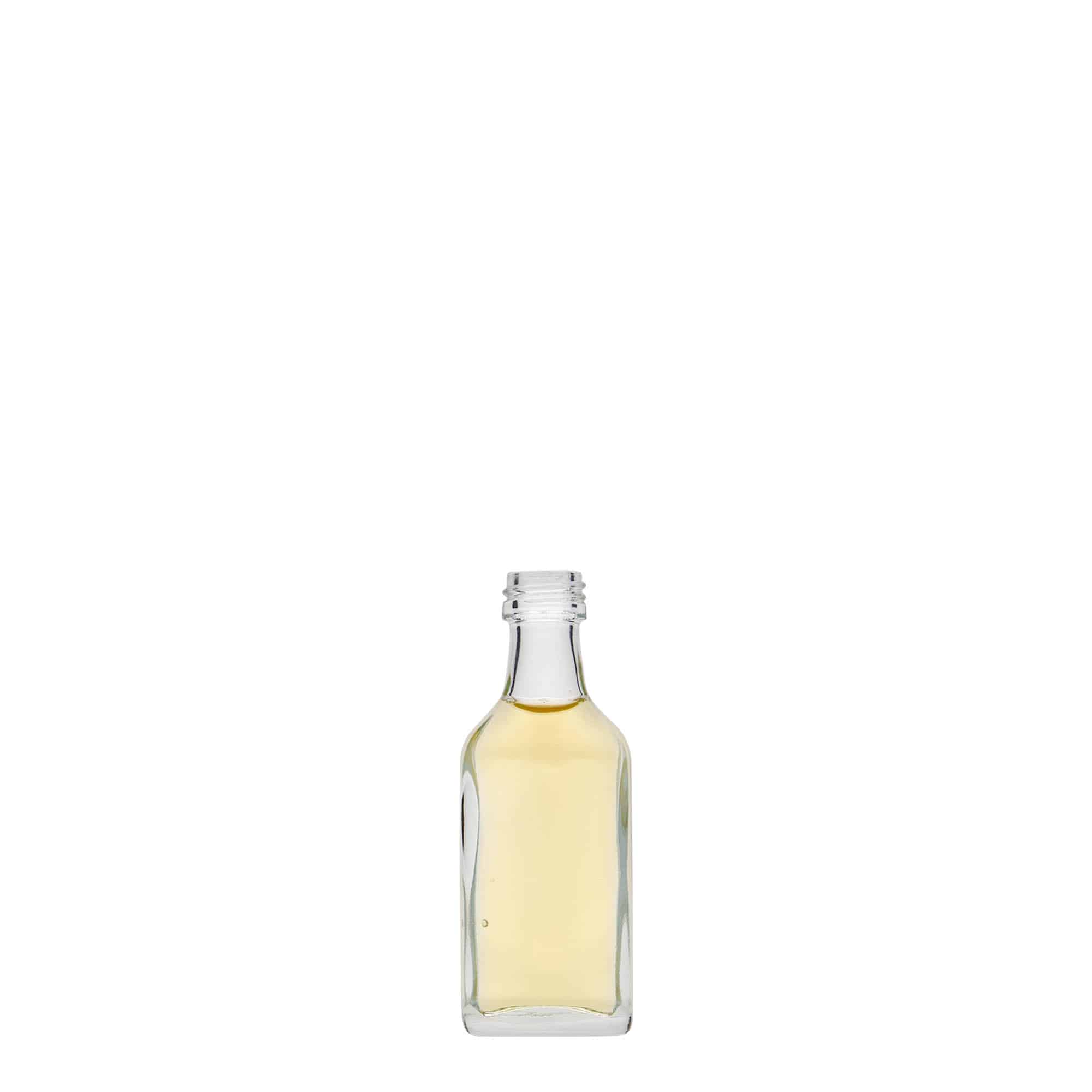 Shishe dore 20 ml, drejtkëndëshe, qelq, gojë: PP 18 Shishe dore 20 ml, drejtkëndëshe, qelq, gojë: PP 18