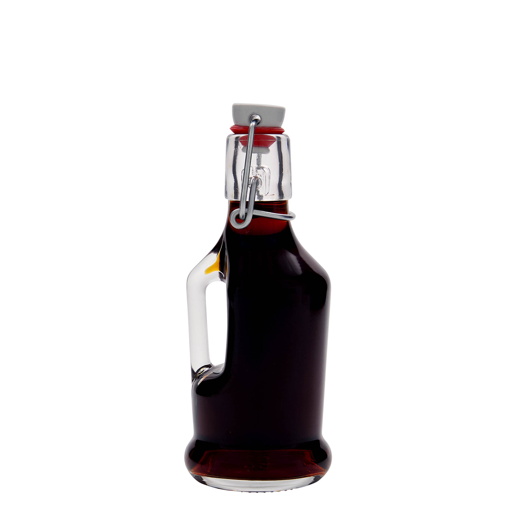 Shishe qelqi 200 ml 'Classica', gojë: kapëse me kapak me shirit