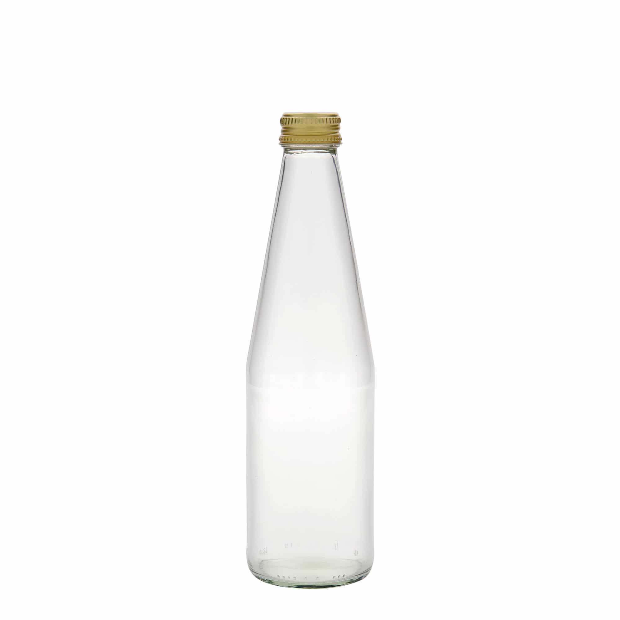 330 ml shishe universale me formë karrote, xham, gojë: PP 28