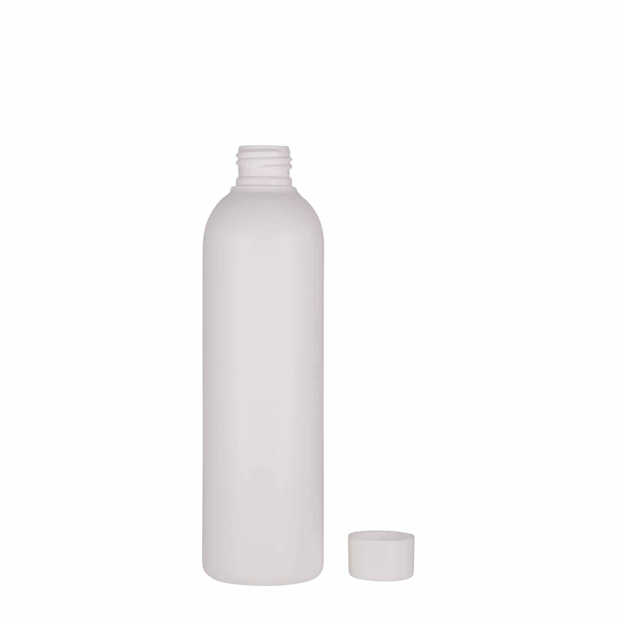 250 ml shishe plastike 'Tuffy', HDPE, e bardhë, hapje: 24/410