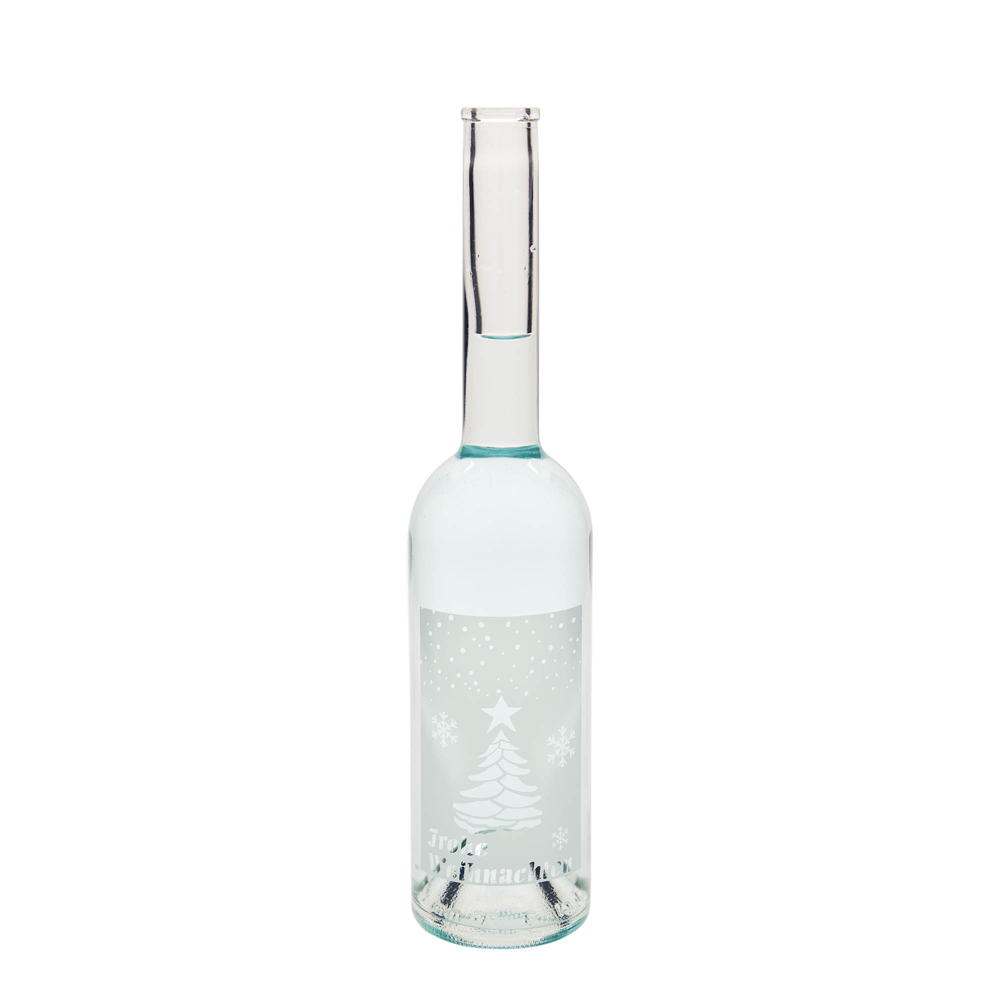 Shishe qelqi 500 ml 'Opera', motiv: Krishtlindje të bardha, gojë: kork