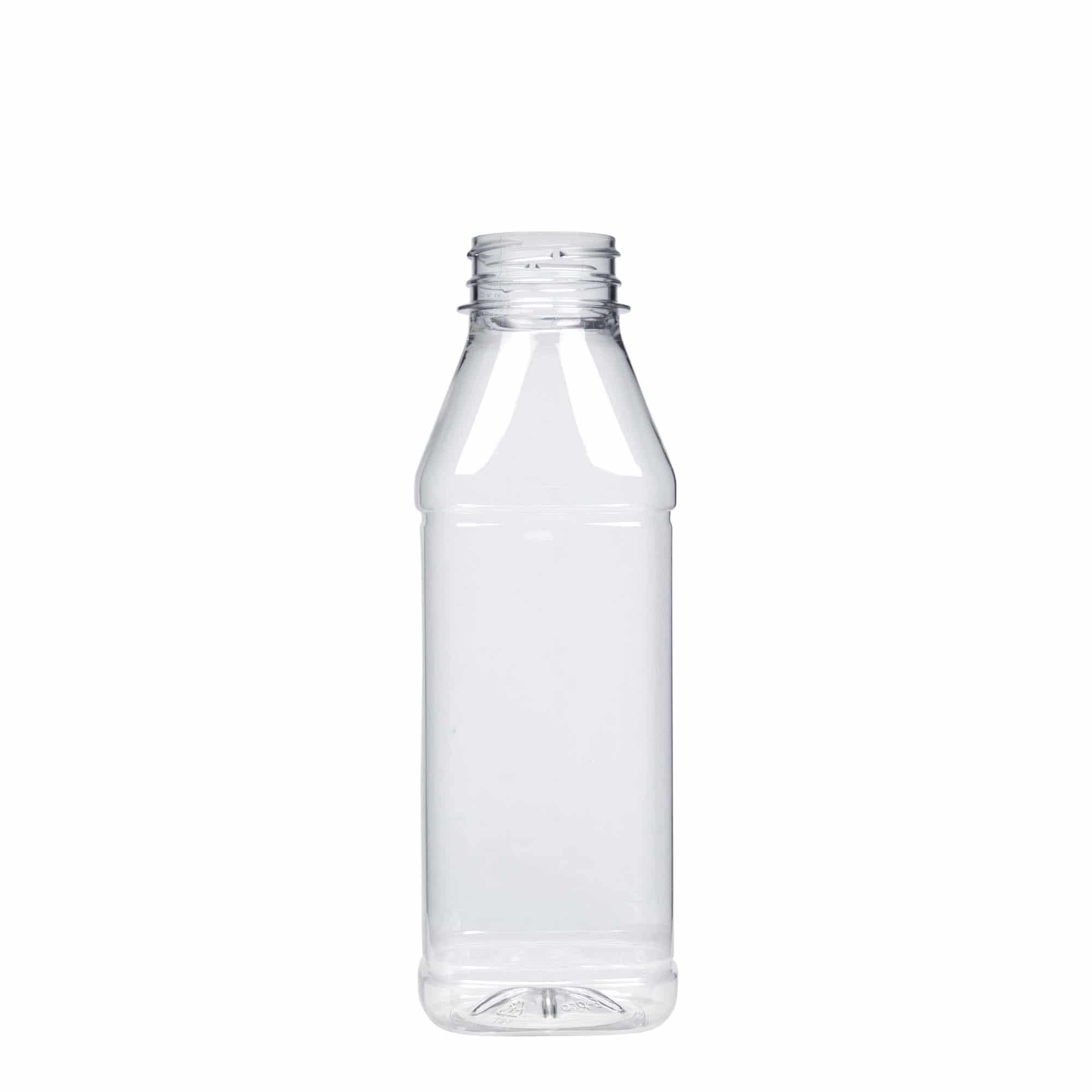 Shishe PET 500 ml 'Milk and Juice Carré', katrore, plastikë, gojë: 38 mm