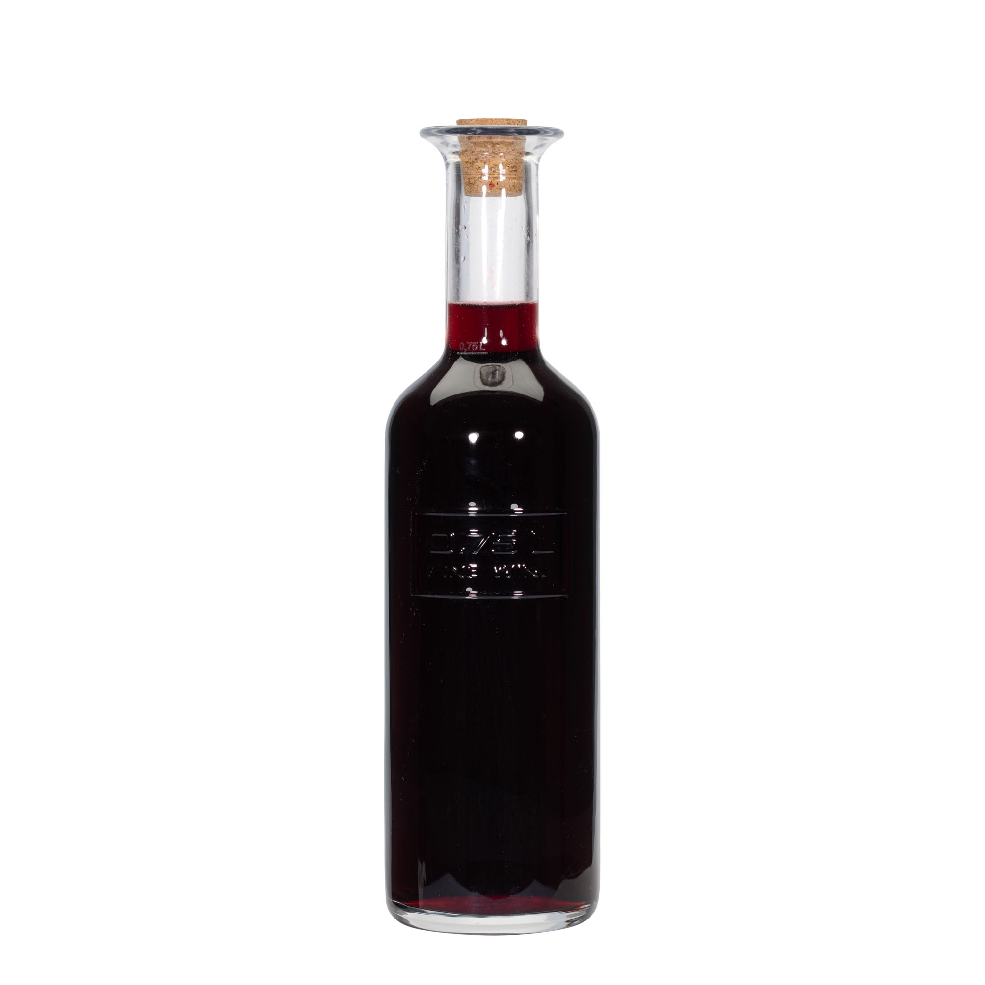 750 ml shishe qelqi 'Optima Fine Wine', goja: korek 750 ml shishe qelqi 'Optima Fine Wine', goja: korek