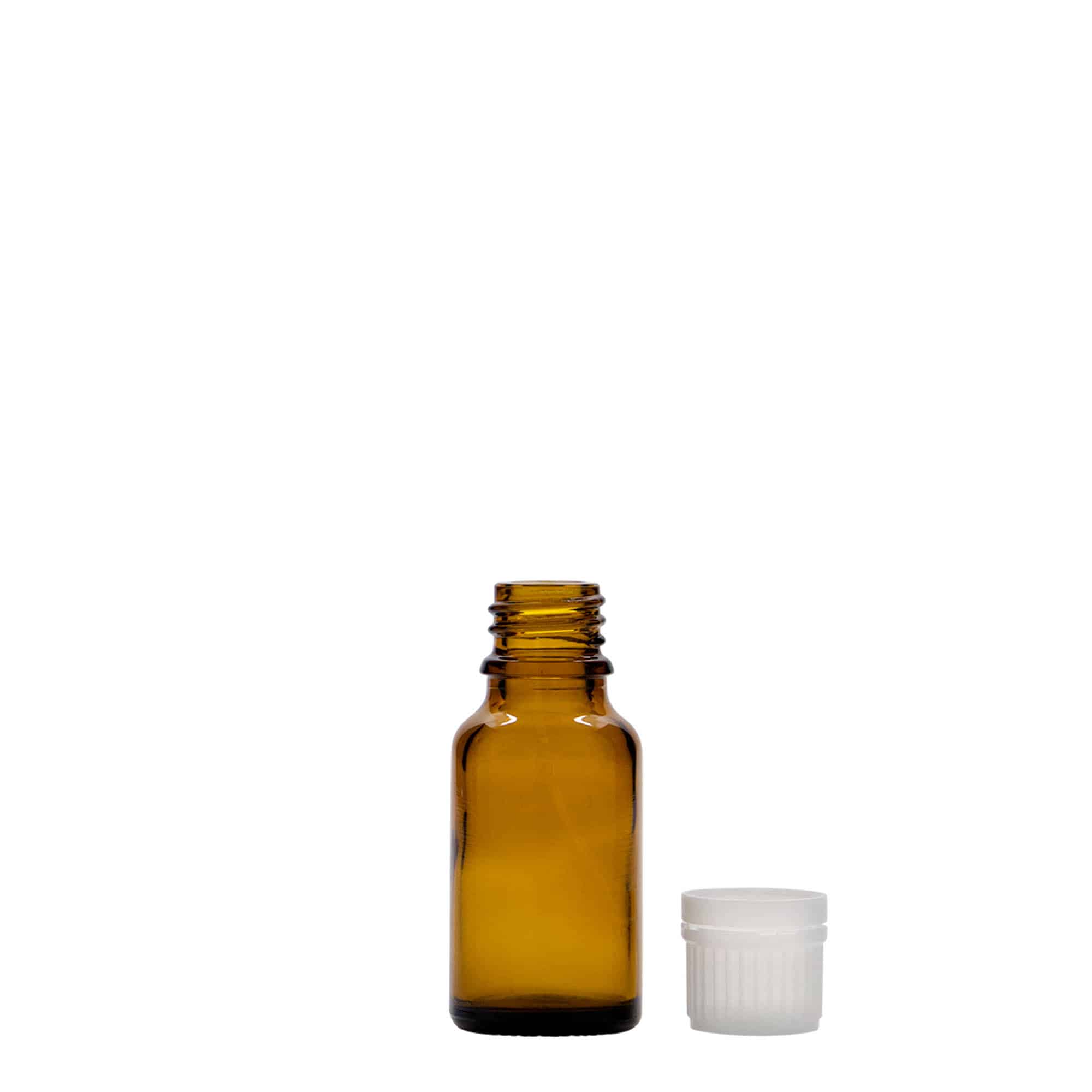 15 ml shishe mjekësore, qelq, kafe, hapja: DIN 18