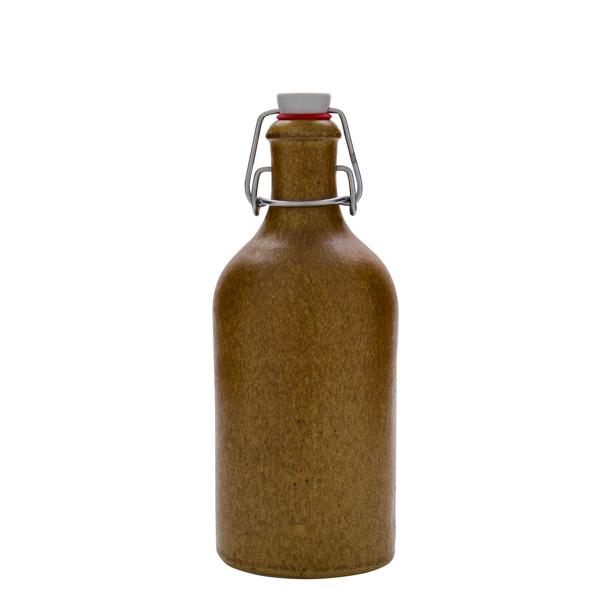 500 ml krua me tulla, qeramikë, ngjyrë kafe-kristal, gojë: mbyllje me kapëse hekurudhore