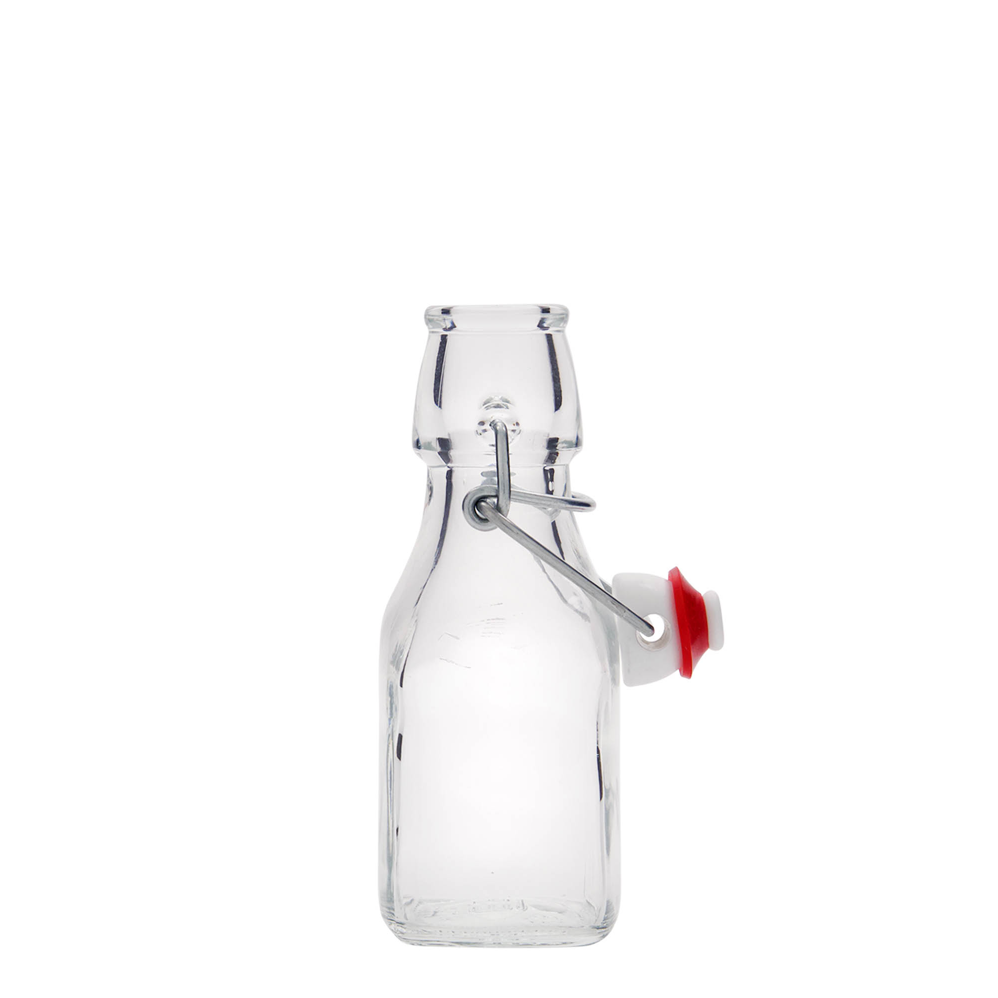 Shishe qelqi 125 ml 'Swing', katrore, hapje: kapëse me shkop Shishe qelqi 125 ml 'Swing', katrore, hapje: kapëse me shkop