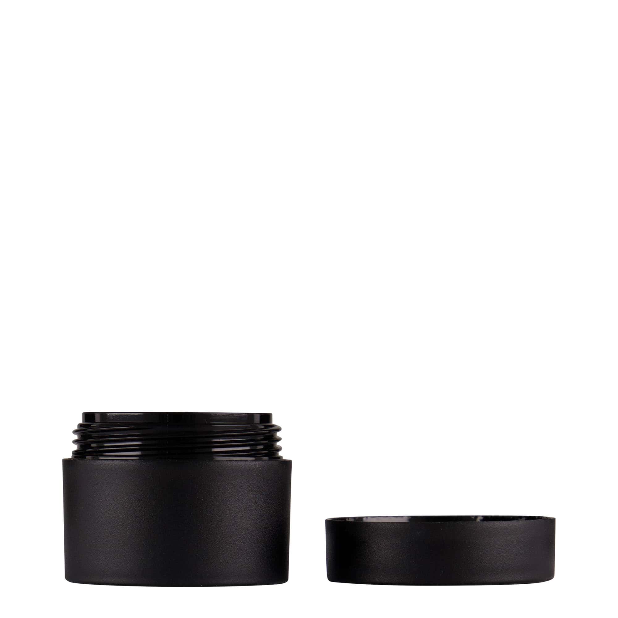 15 ml kuti plastike 'Antonella', PP, e zezë, hapje: kapak me vida