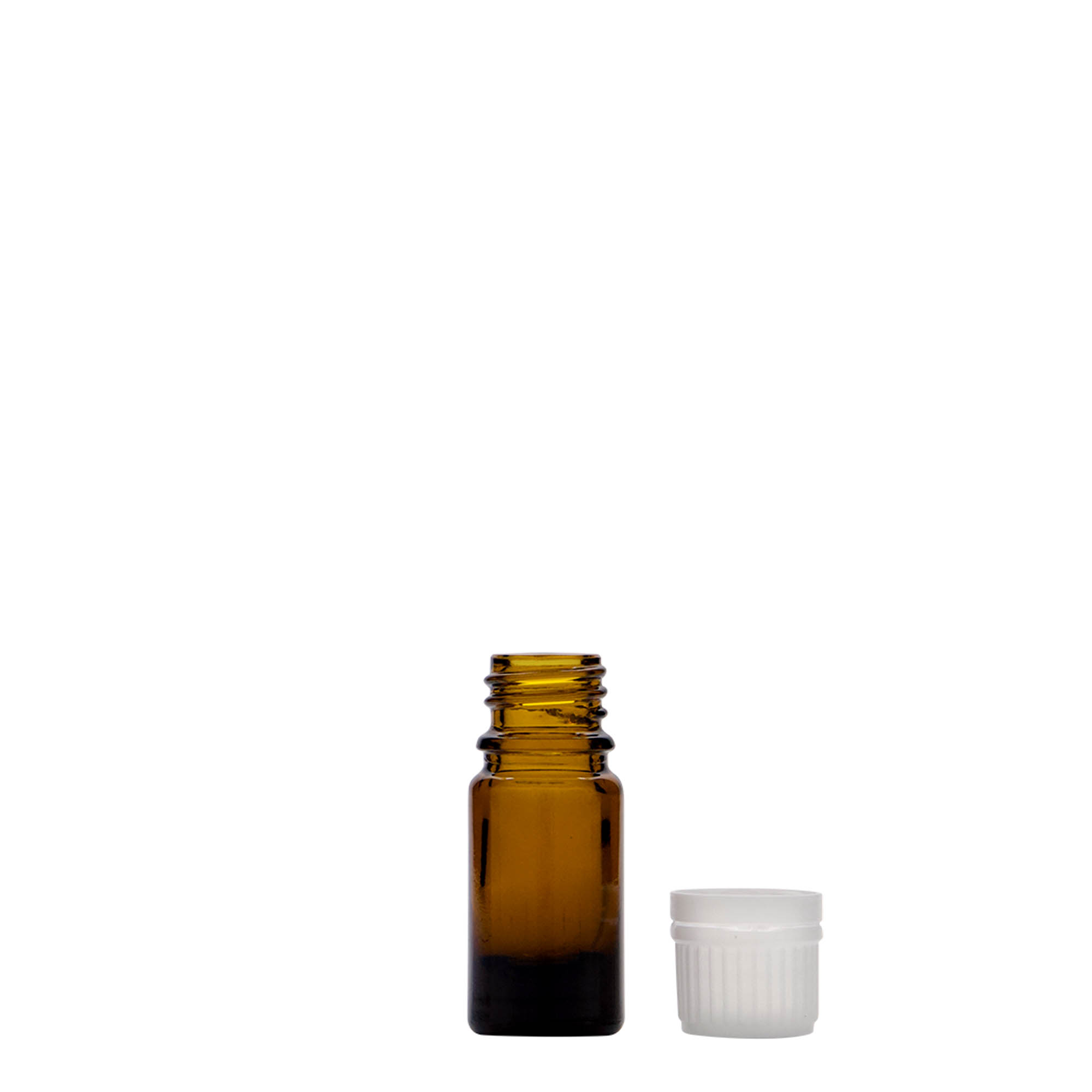 5 ml shishe mjekësore, xham, kafe, hapja: DIN 18