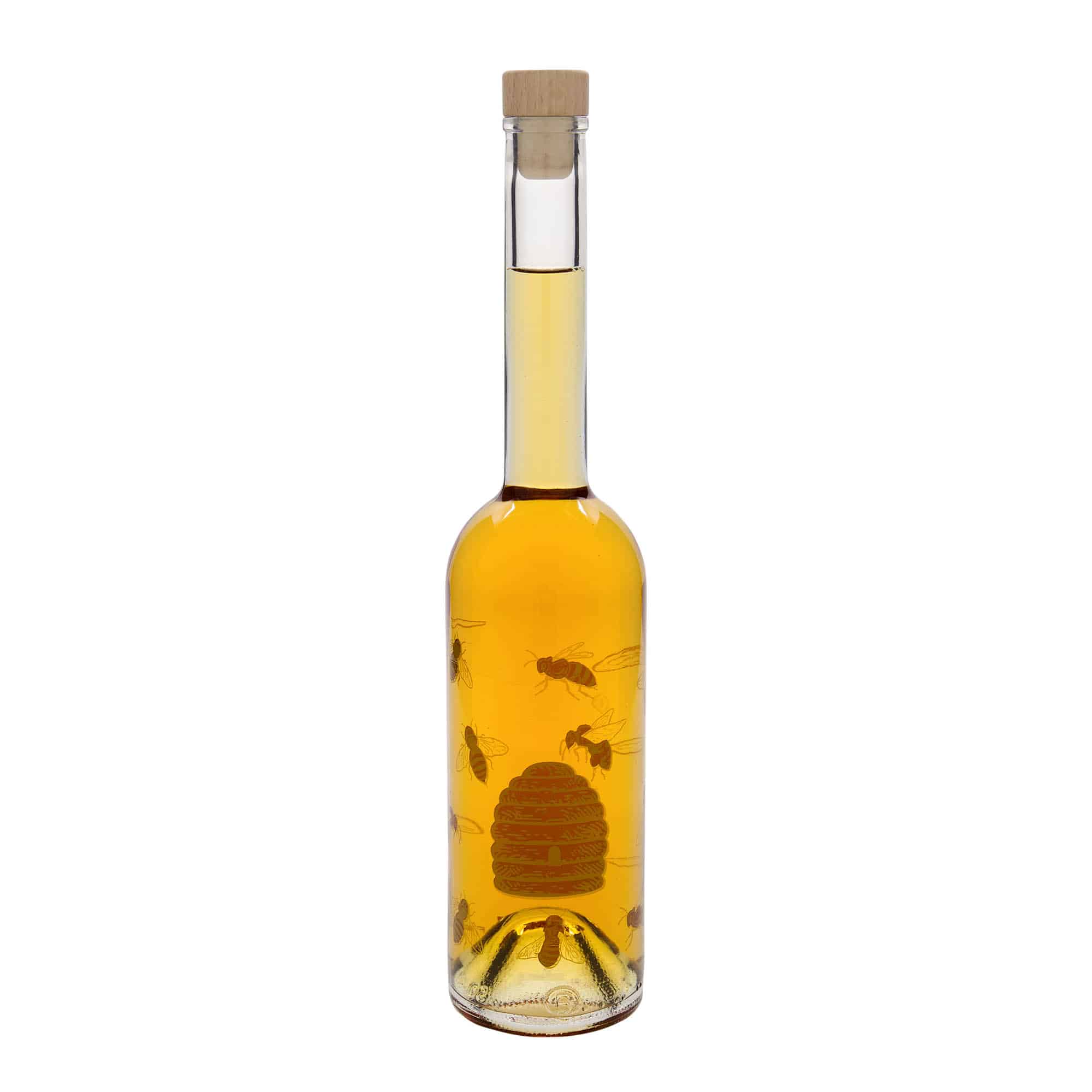 Shishe qelqi 500 ml 'Opera', motiv: Bletë, gojë: korek