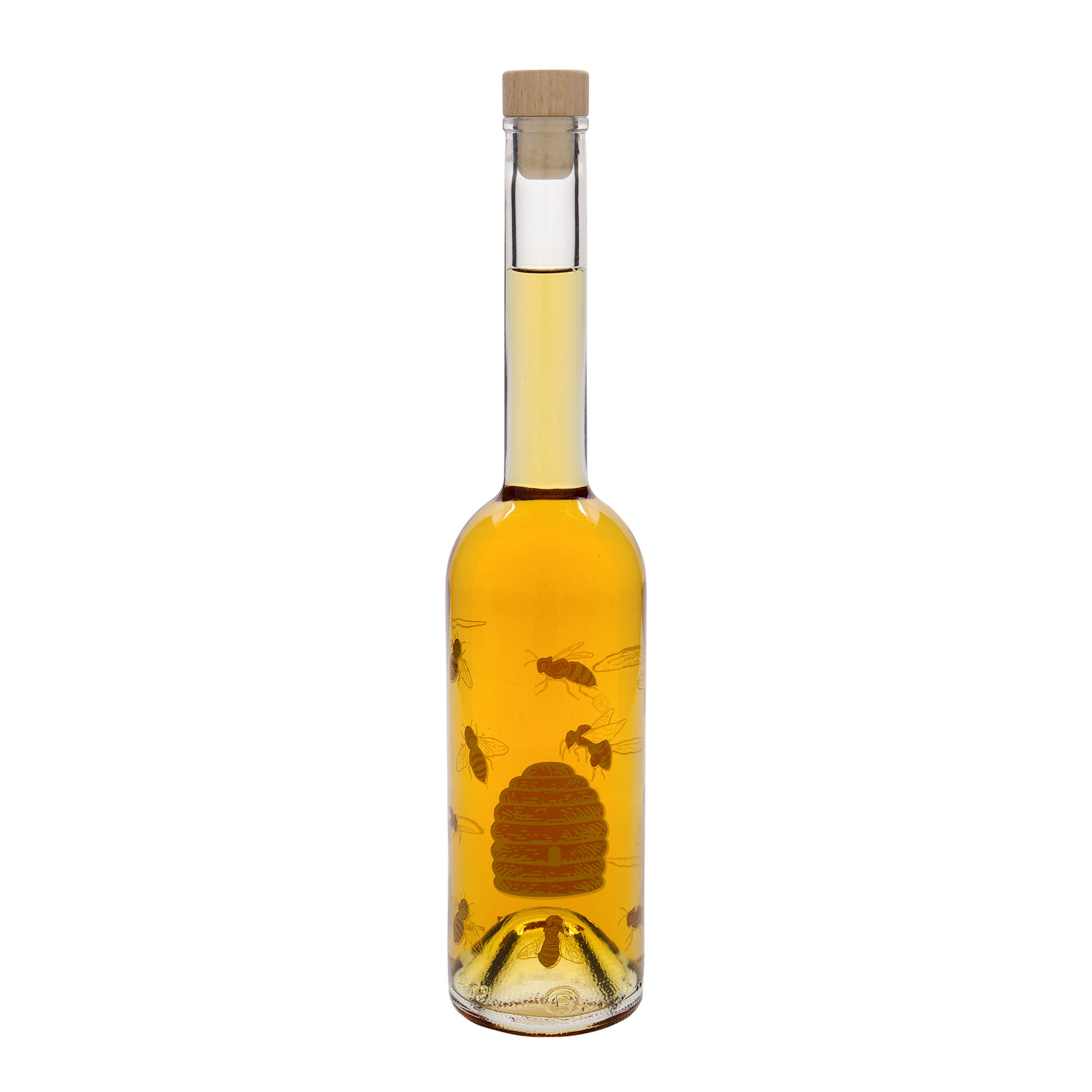 Shishe qelqi 500 ml 'Opera', motiv: Bletë, gojë: korek