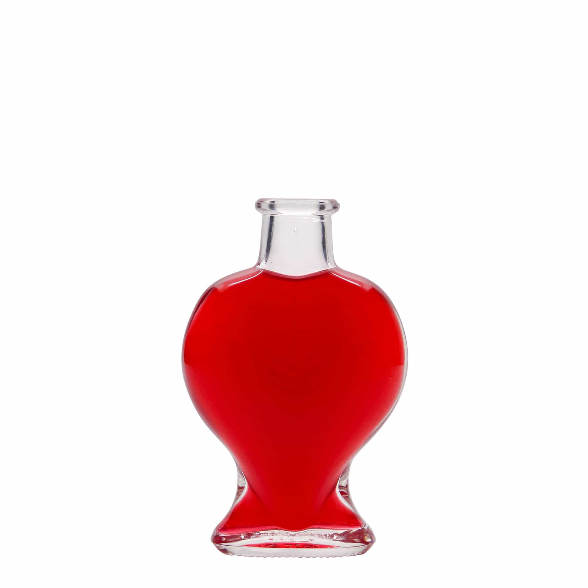 Shishe qelqi 100 ml 'Zemër', gojë: kork Shishe qelqi 100 ml 'Zemër', gojë: kork