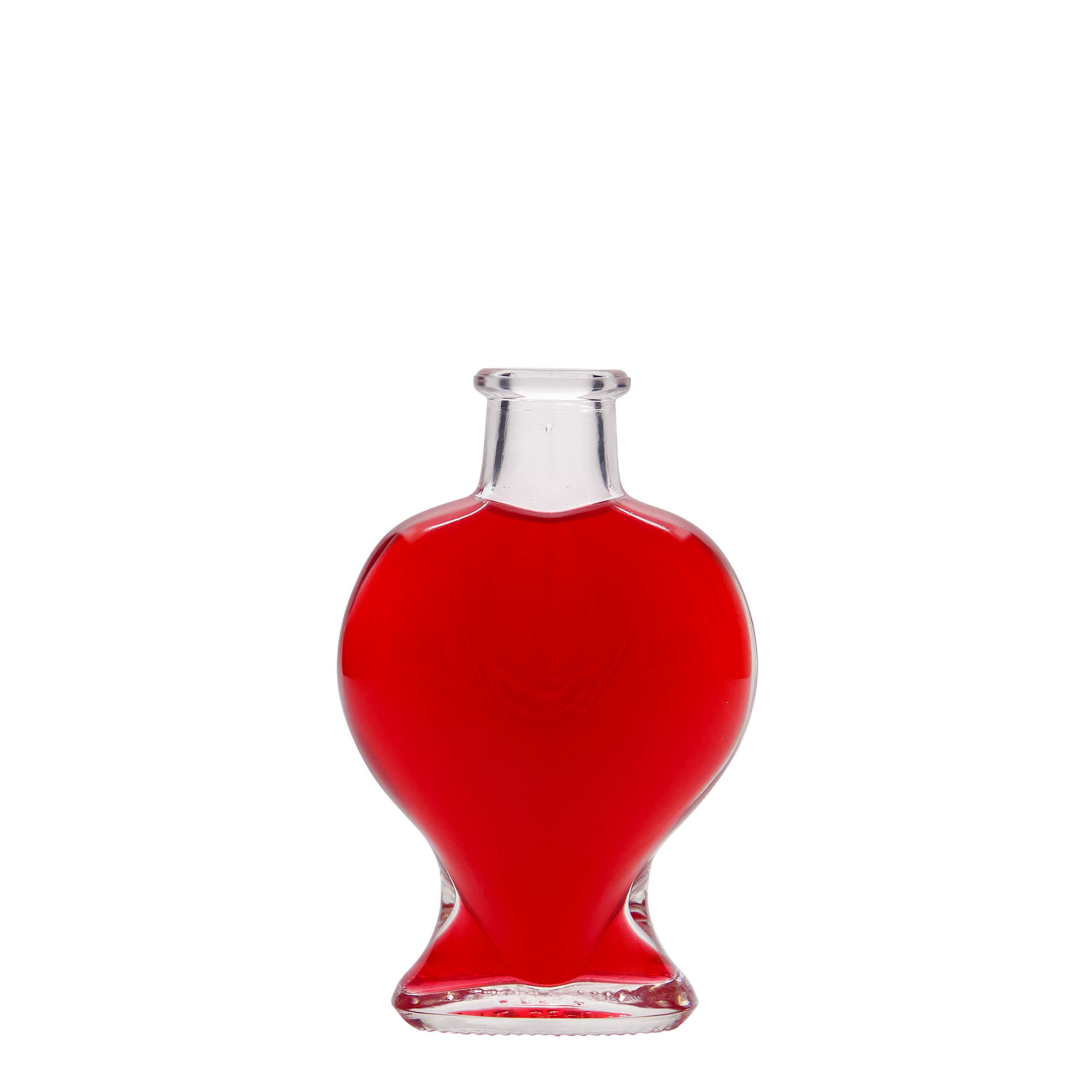 Shishe qelqi 100 ml 'Zemër', gojë: kork Shishe qelqi 100 ml 'Zemër', gojë: kork