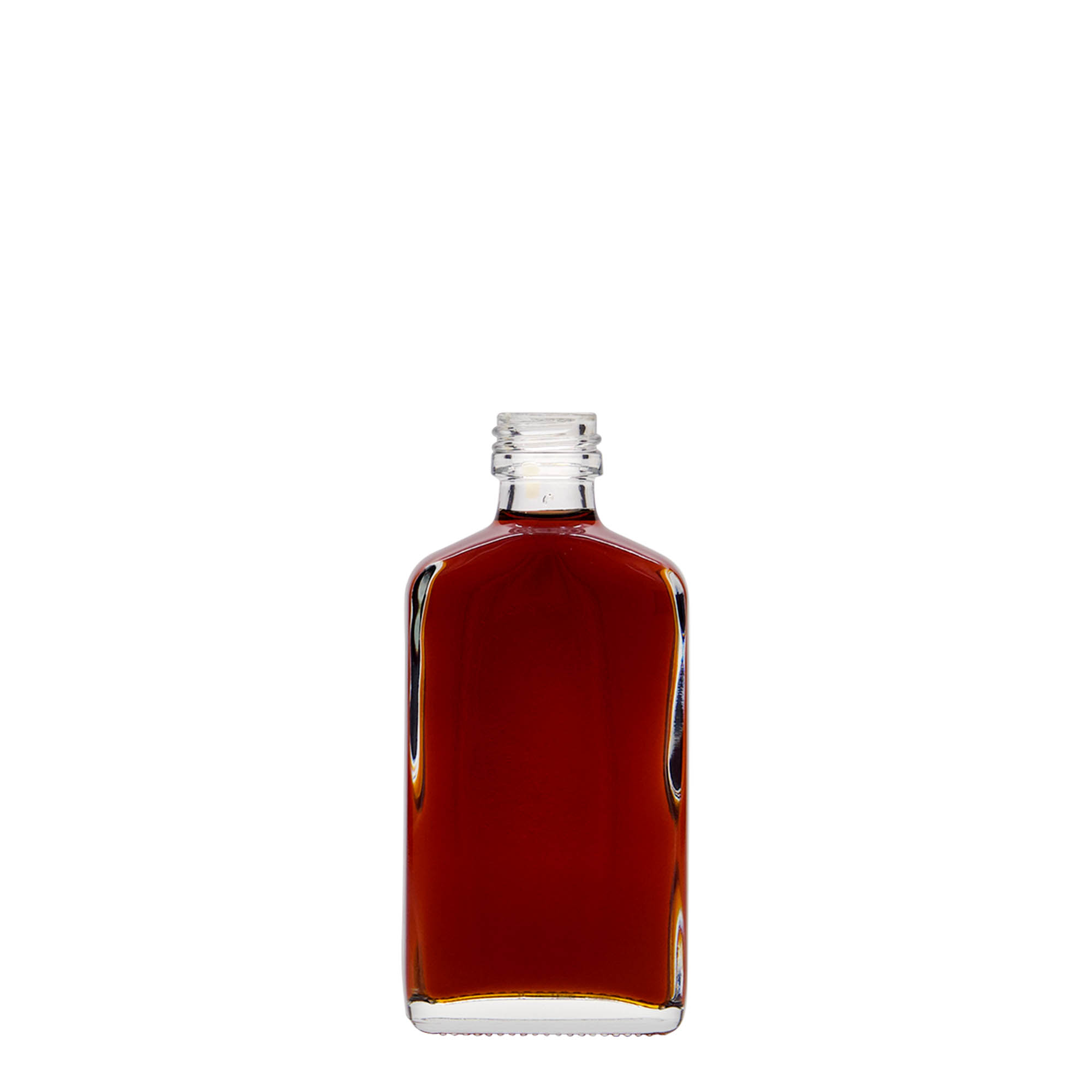 Shishe dore 50 ml, drejtkëndore, qelq, gojë: PP 18
