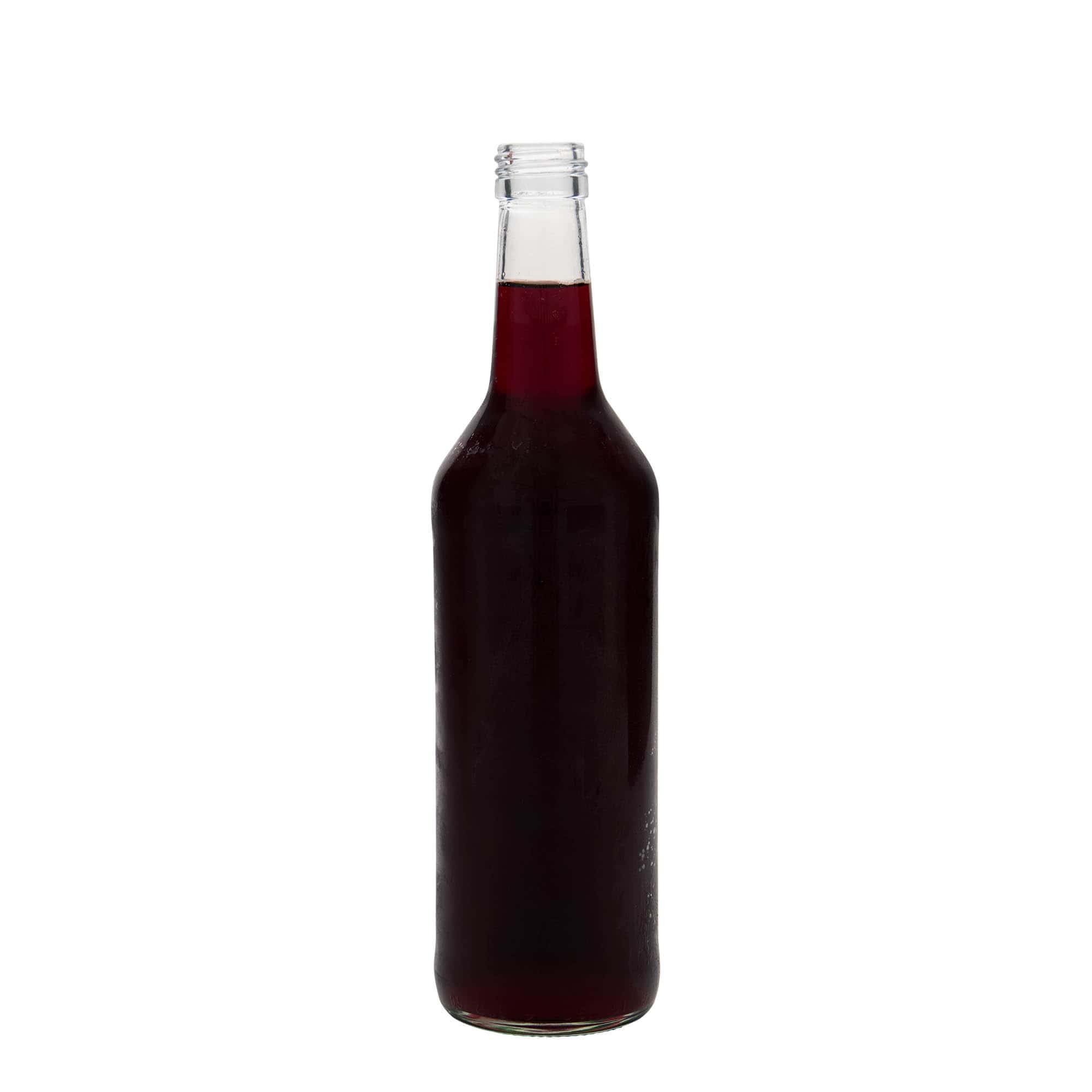Shishe qelqi 500 ml me qafë të drejtë, gojë: PP 28