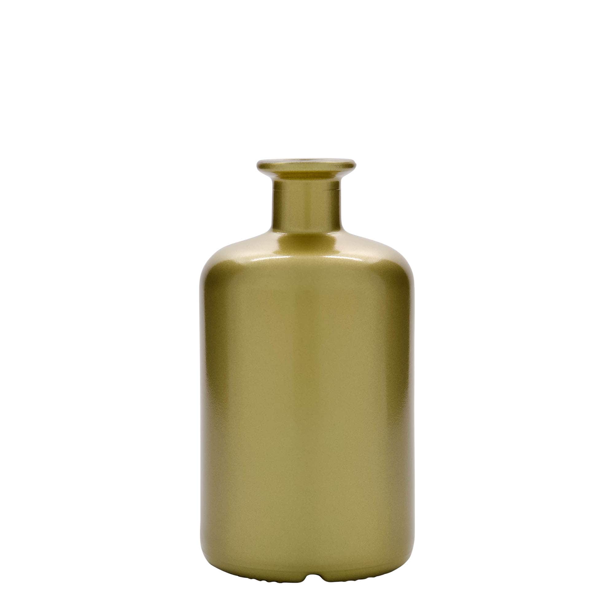 Shishe qelqi 500 ml, farmaci, e artë, gojë: korek