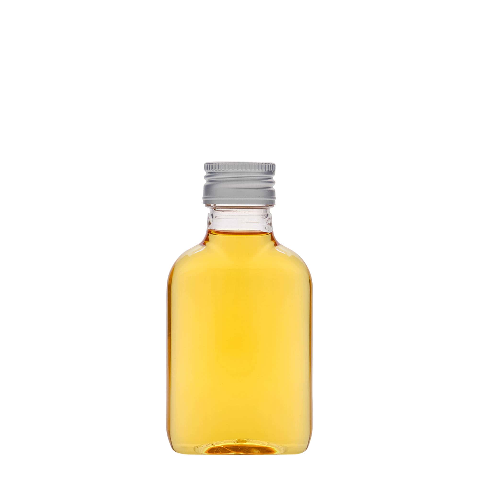 100 ml shishe dore, ovale, plastikë PET, gojë: PP 28