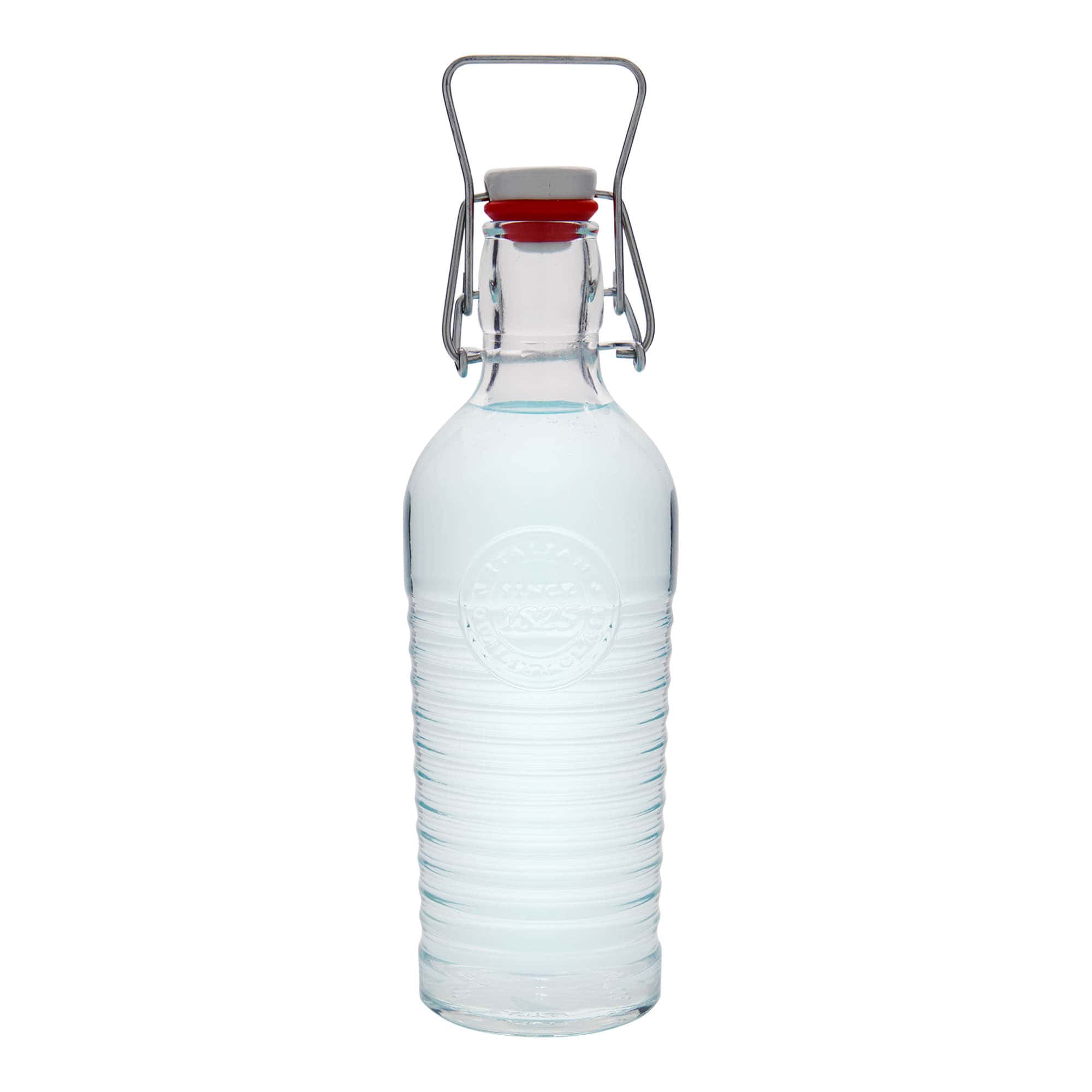 750 ml shishe qelqi 'Officina 1825', gojë: mbyllje me kapak me kllapë