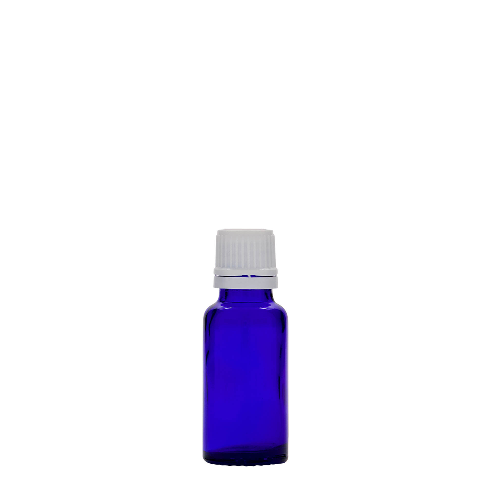 20 ml shishe mjekësore, qelq, blu mbretëror, gojë: DIN 18
