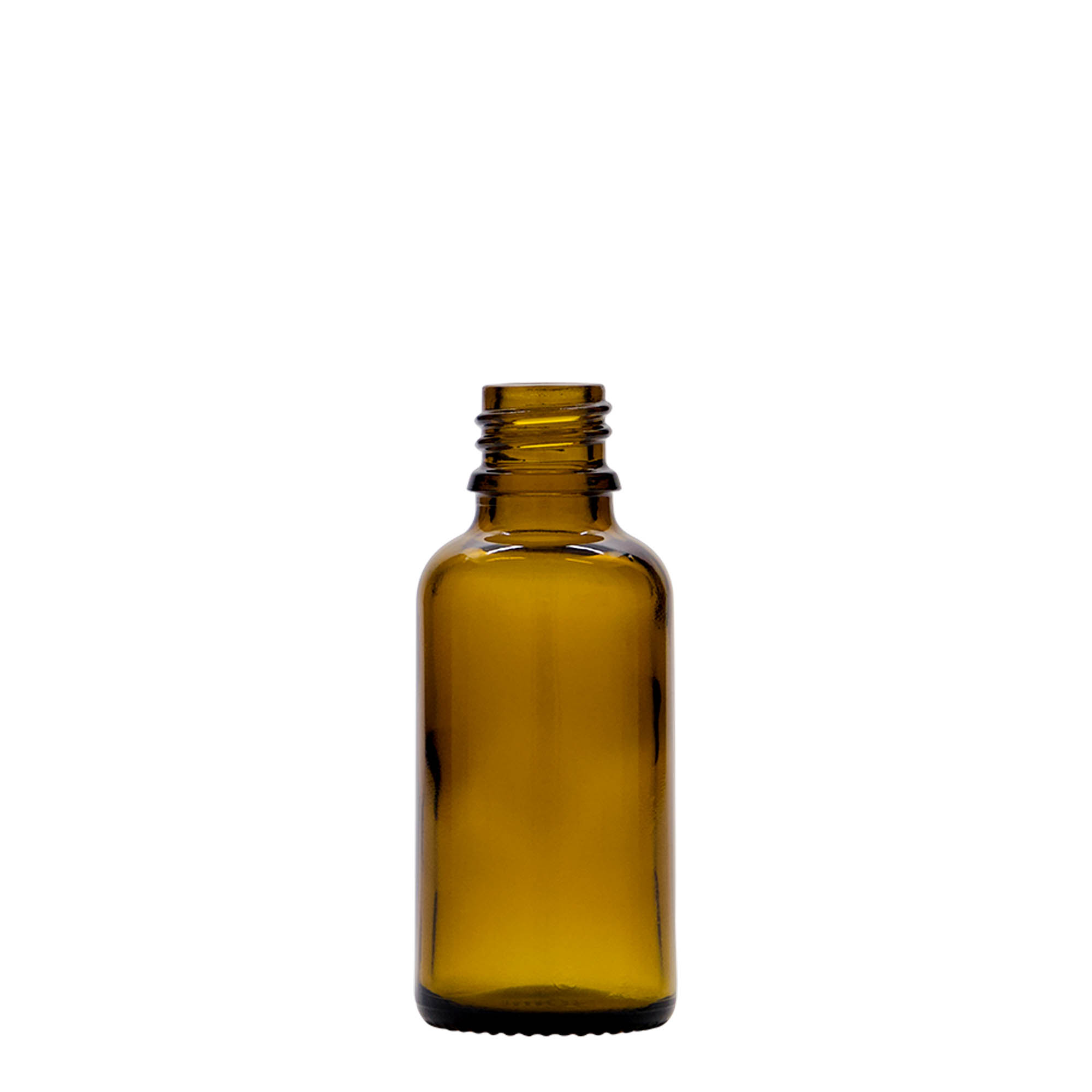 30 ml shishe me pipetë, mjekësore, xham, kafe, gojëzimi: DIN 18