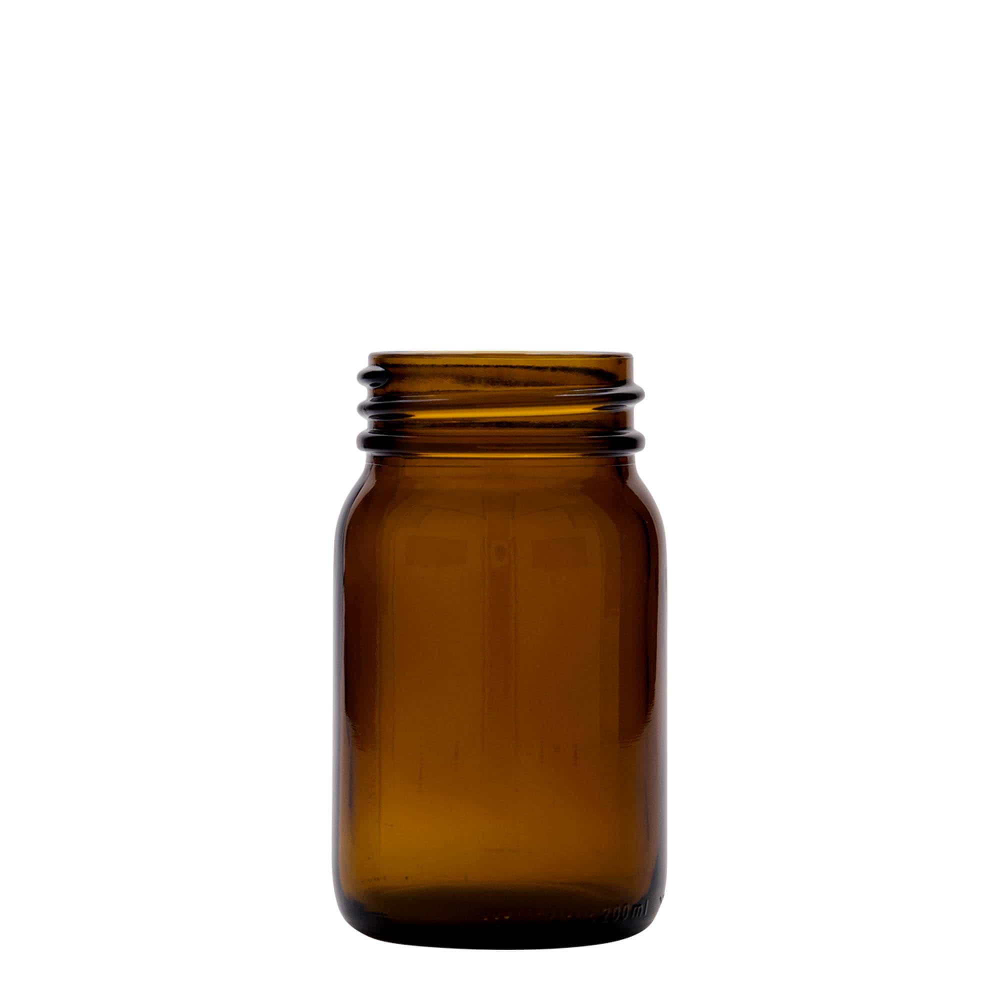 200 ml gotë me qafë të gjatë, kafe, hapja: DIN 55