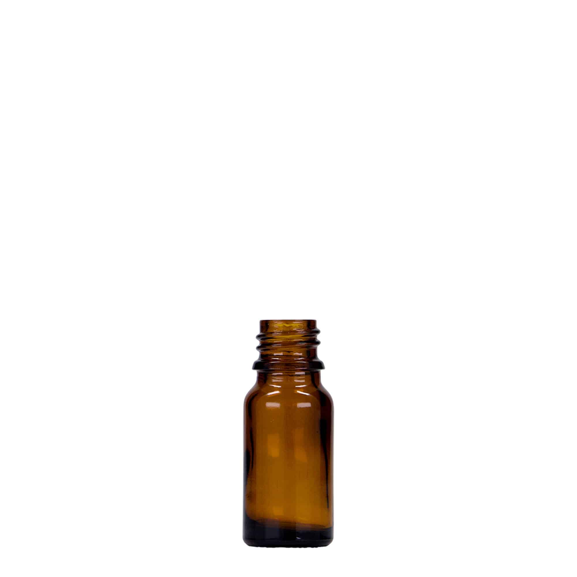 10 ml shishe mjekësore, qelq, kafe, gojë: DIN 18