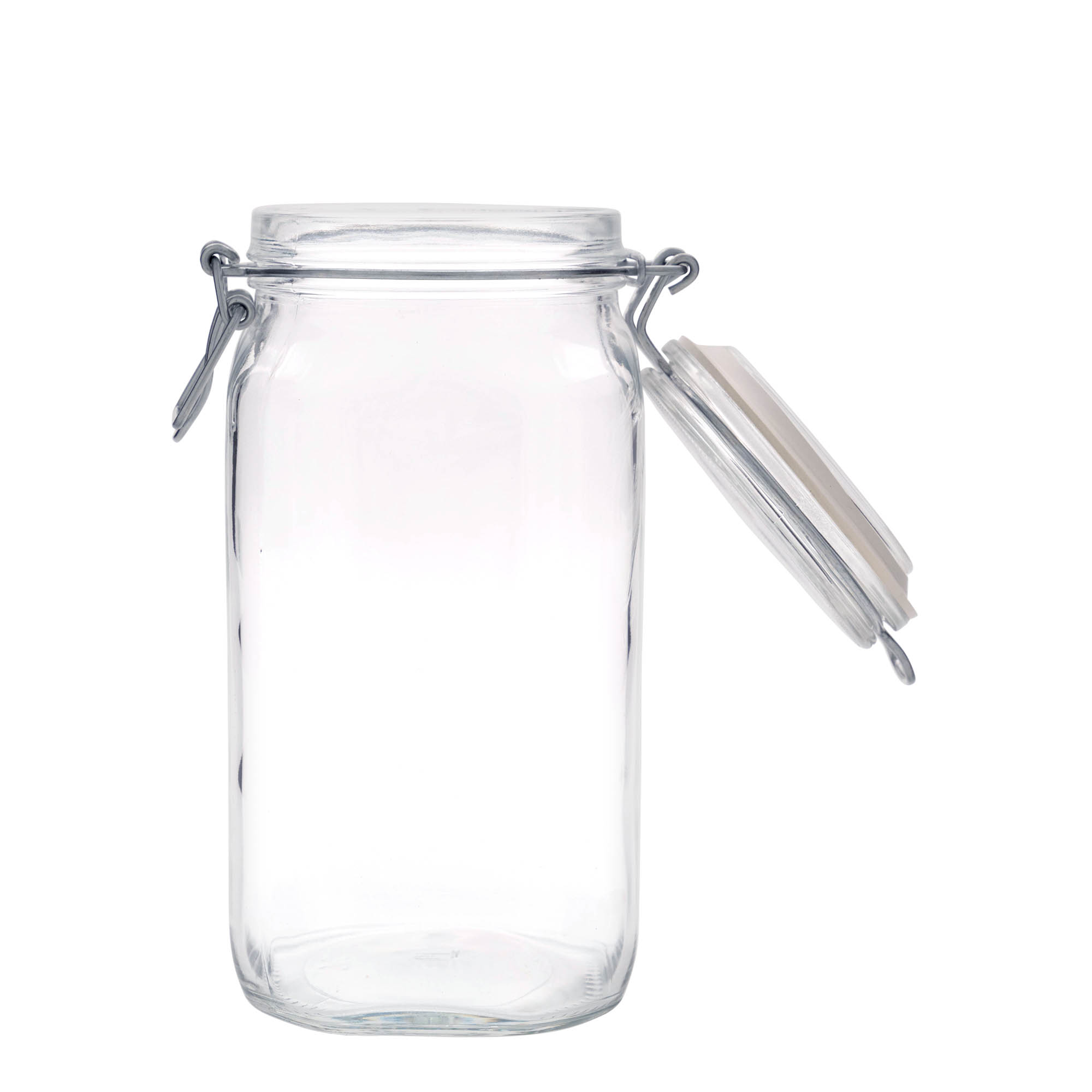 1.500 ml kavanoz me kapak me tel 'Fido', katror, hapje: mbyllje me kapak me tel 1.500 ml kavanoz me kapak me tel 'Fido', katror, hapje: mbyllje me kapak me tel