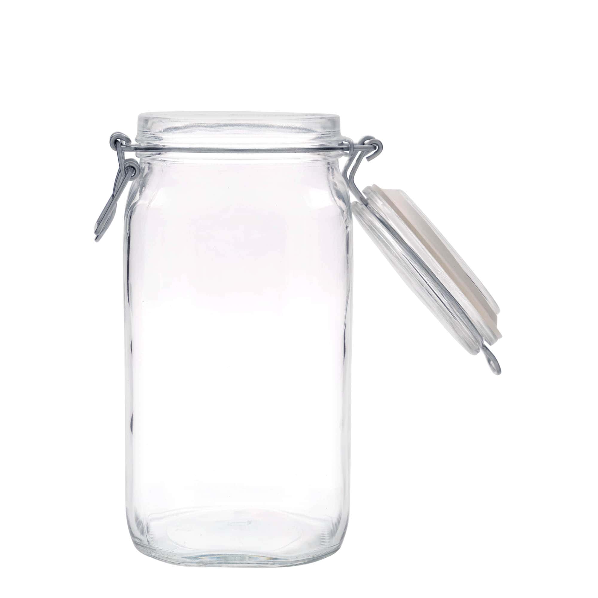 1.500 ml kavanoz me kapak me tel 'Fido', katror, hapje: mbyllje me kapak me tel 1.500 ml kavanoz me kapak me tel 'Fido', katror, hapje: mbyllje me kapak me tel