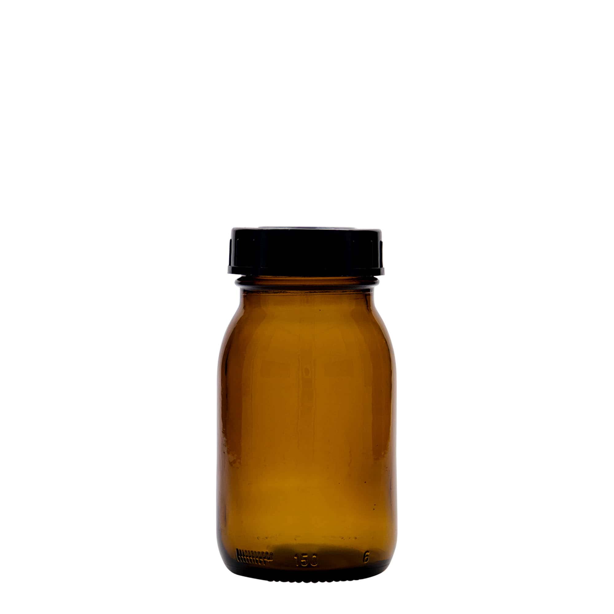 150 ml gotë me qafë të gjerë, kafe, hapja: DIN 45