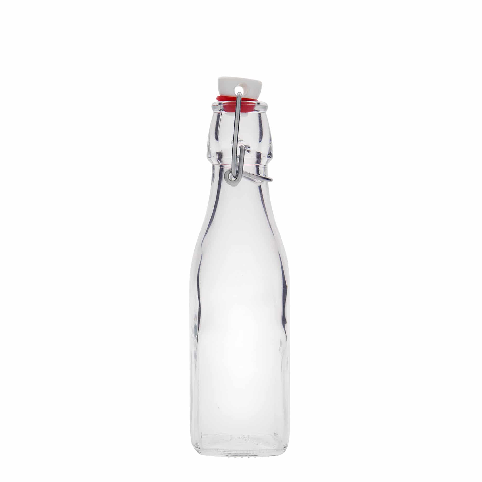 Shishe qelqi 250 ml 'Swing, katrore, gojë: kapëse me kallëp'