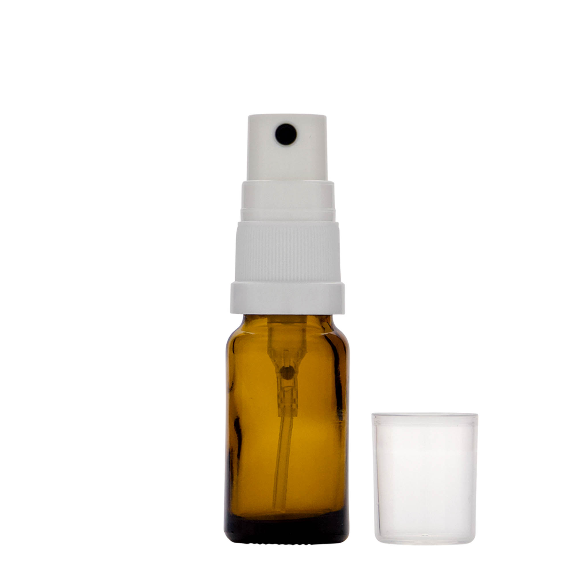 10 ml shishe me spërkatës, mjekësore, qelq, kafe, goja: DIN 18 10 ml shishe me spërkatës, mjekësore, qelq, kafe, goja: DIN 18
