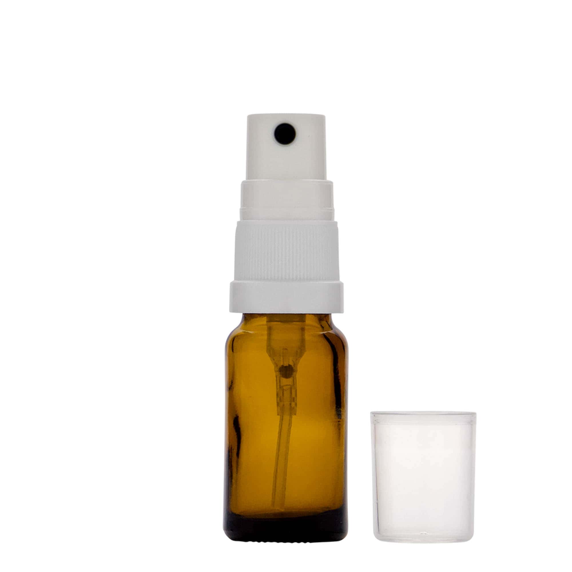 10 ml shishe me spërkatës, mjekësore, qelq, kafe, goja: DIN 18